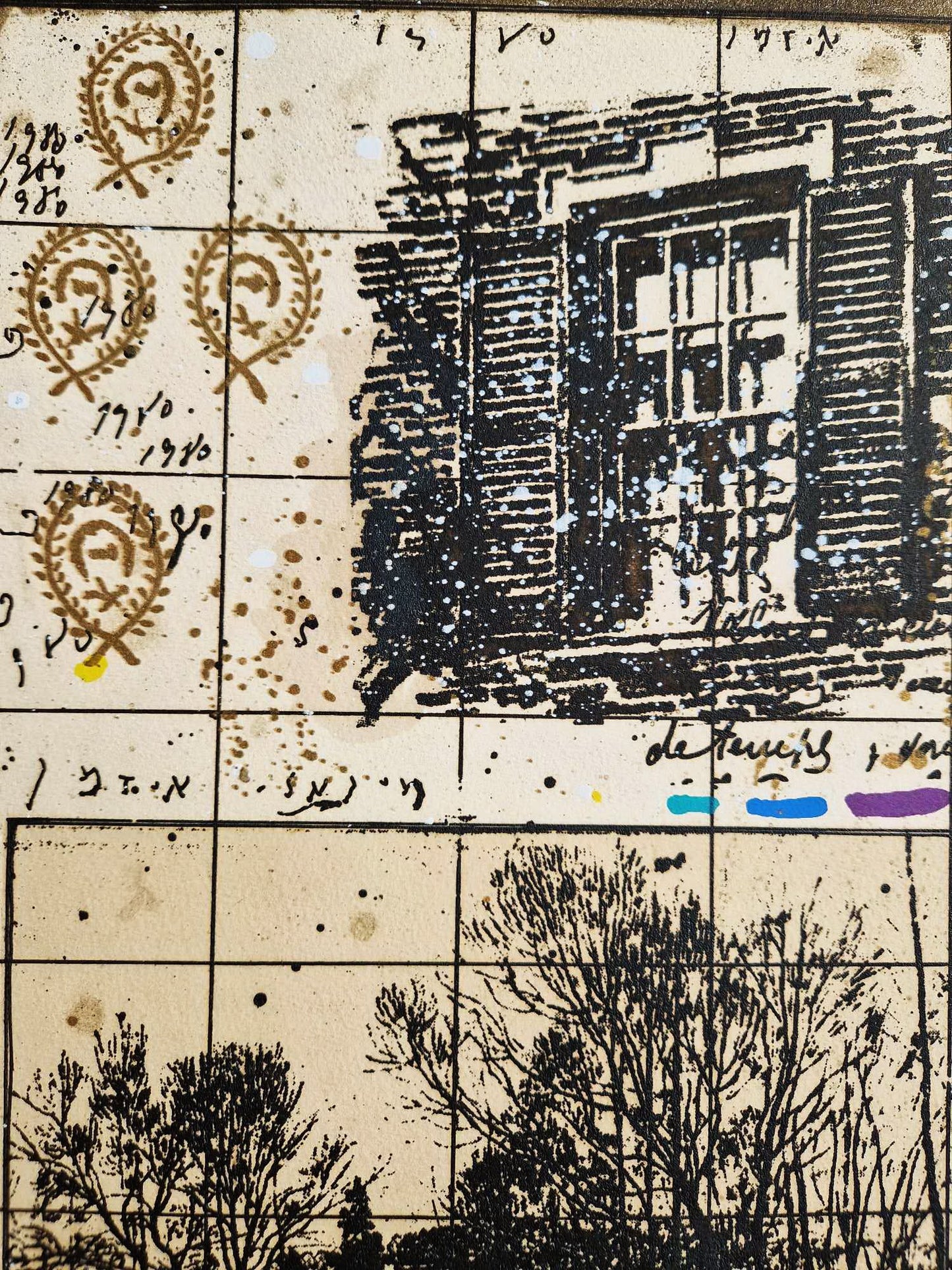 MICHAEL EISEMANN – Zimné ľalie v okne (bez rámu) Litografia