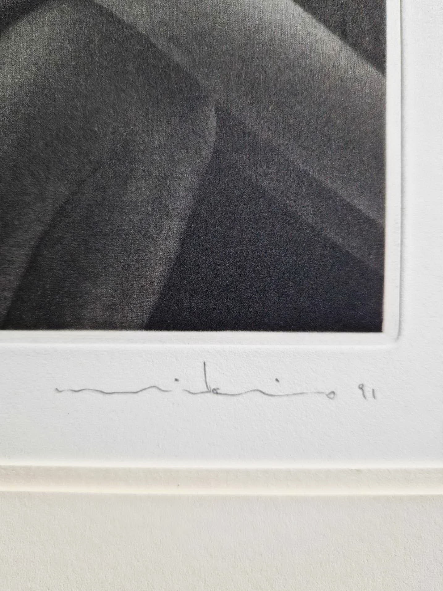 MIKIO WATANABE - Krčiaca sa (bez rámu), originálny mezzotinta
