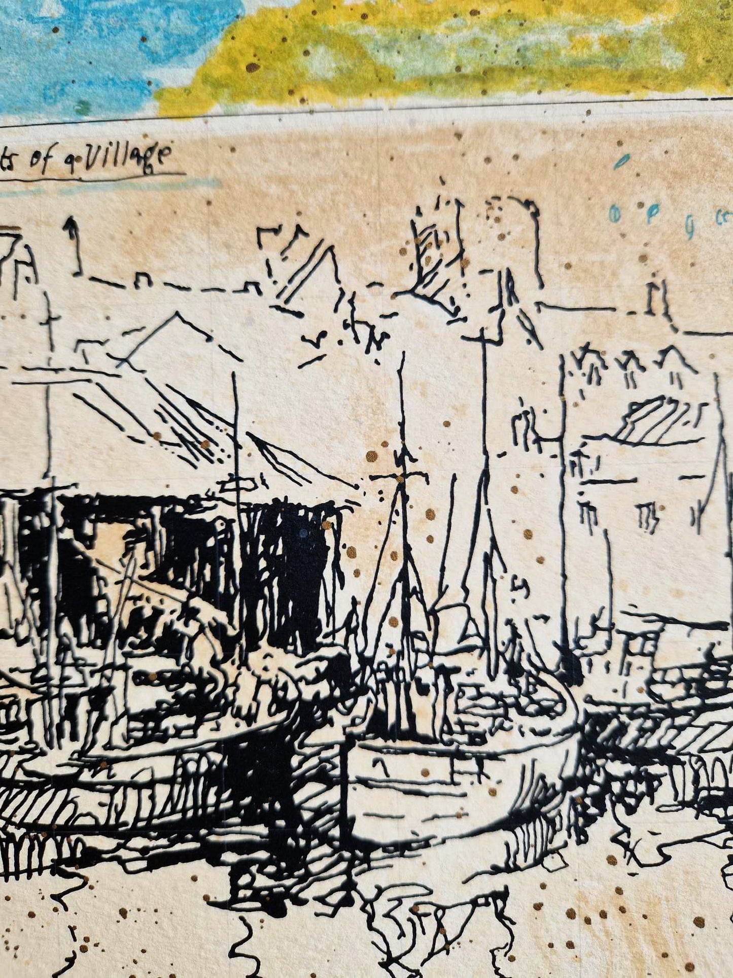 MICHAEL EISEMANN - Okraj dediny (Nerámovaná) Litografia