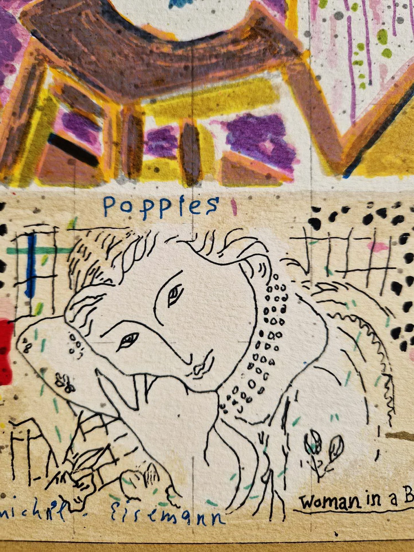 MICHAEL EISEMANN - Litografia vlčieho maku (bez rámu).