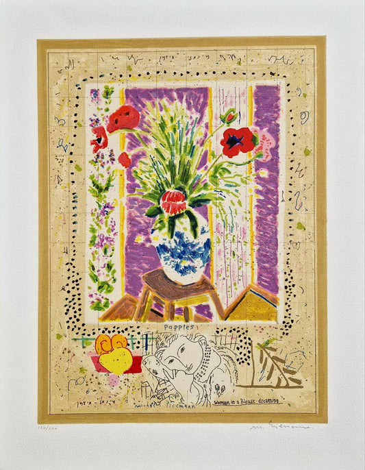 MICHAEL EISEMANN - Litografia vlčieho maku (bez rámu).