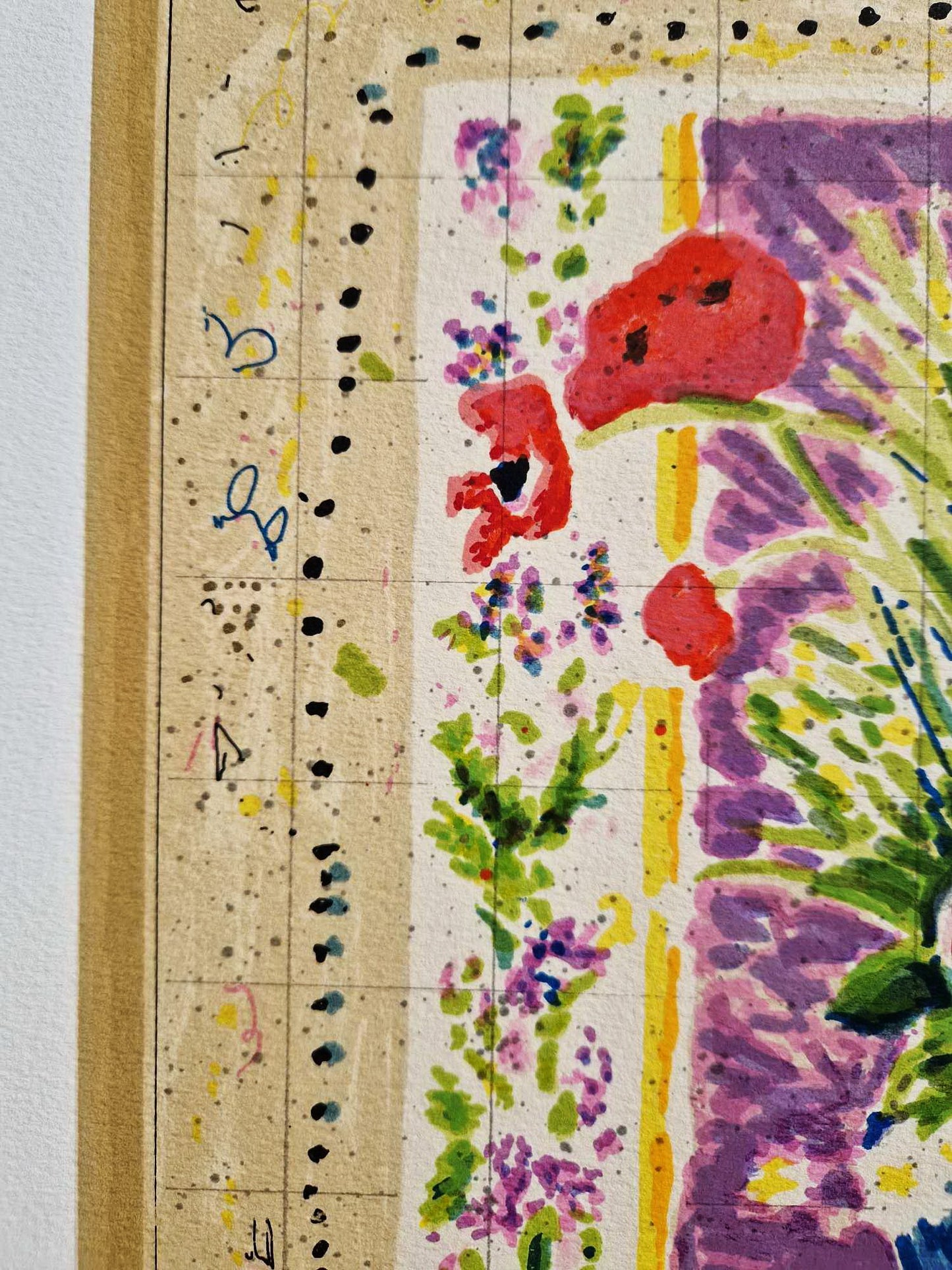 MICHAEL EISEMANN - Litografia vlčieho maku (bez rámu).