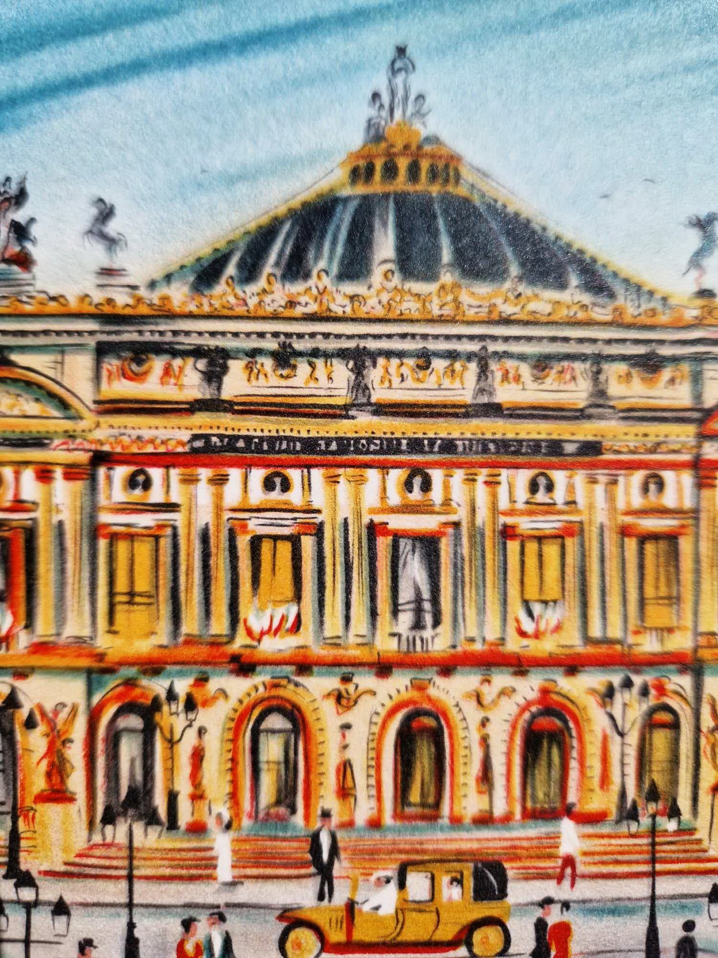 DAN GANDRE – Palais Garnier – Námestie opery (Bez rámu), litografia