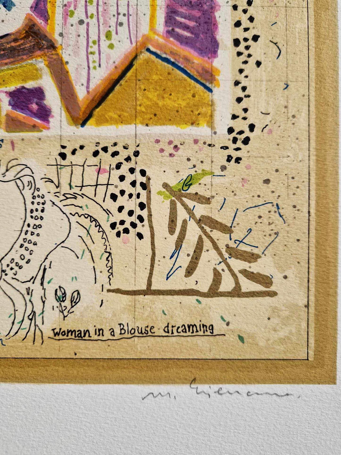 MICHAEL EISEMANN - Litografia vlčieho maku (bez rámu).