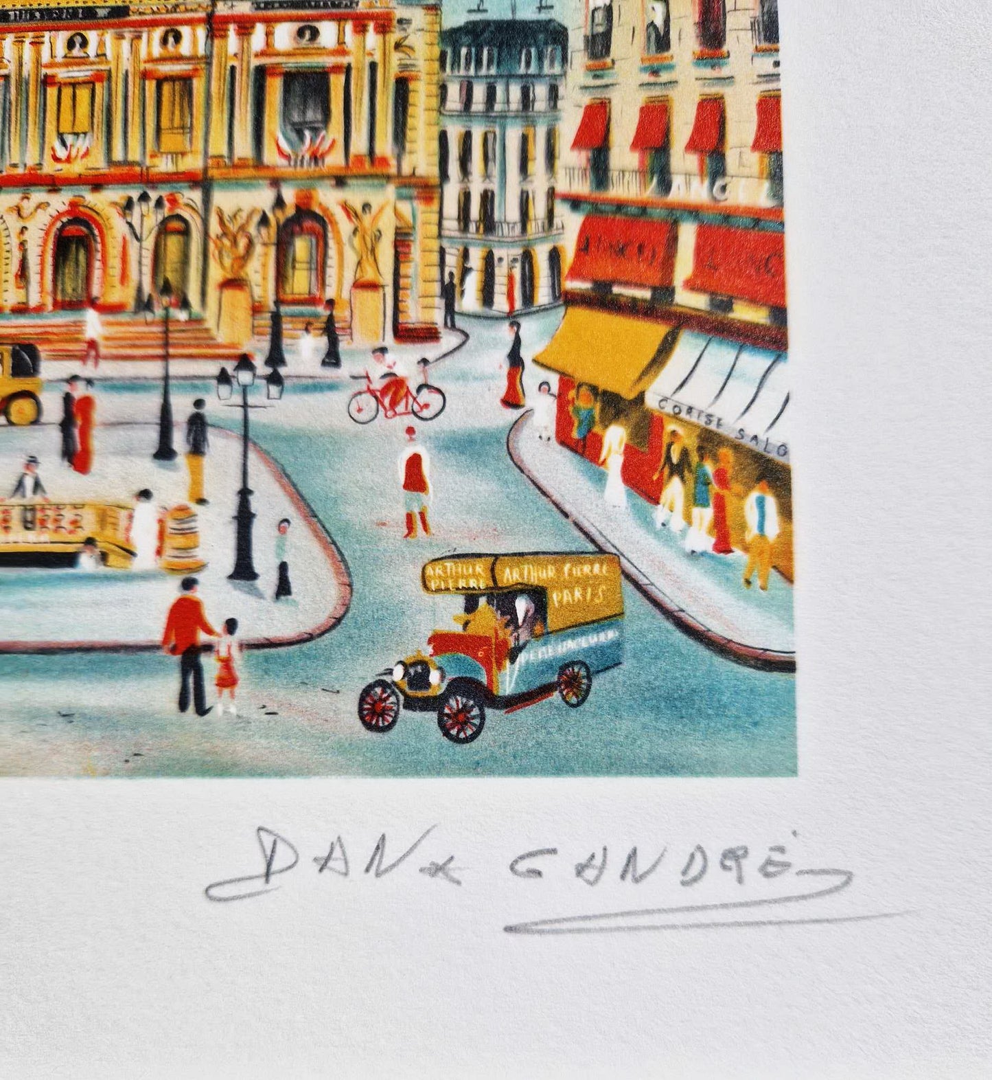 DAN GANDRE – Palais Garnier – Námestie opery (Bez rámu), litografia