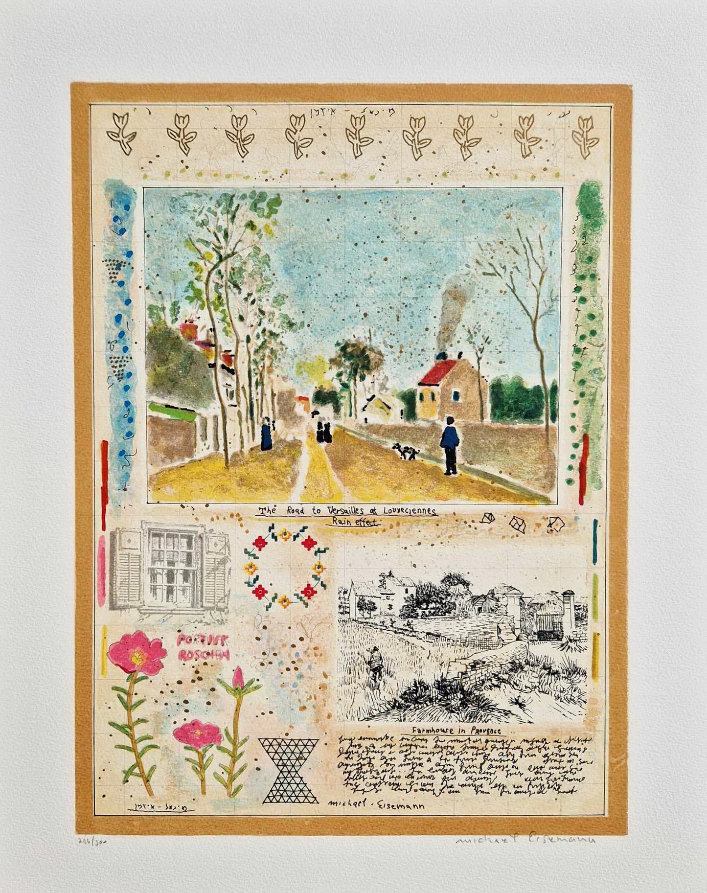 MICHAEL EISEMANN - Farmhouse in Provence (Unframed) Lithograph