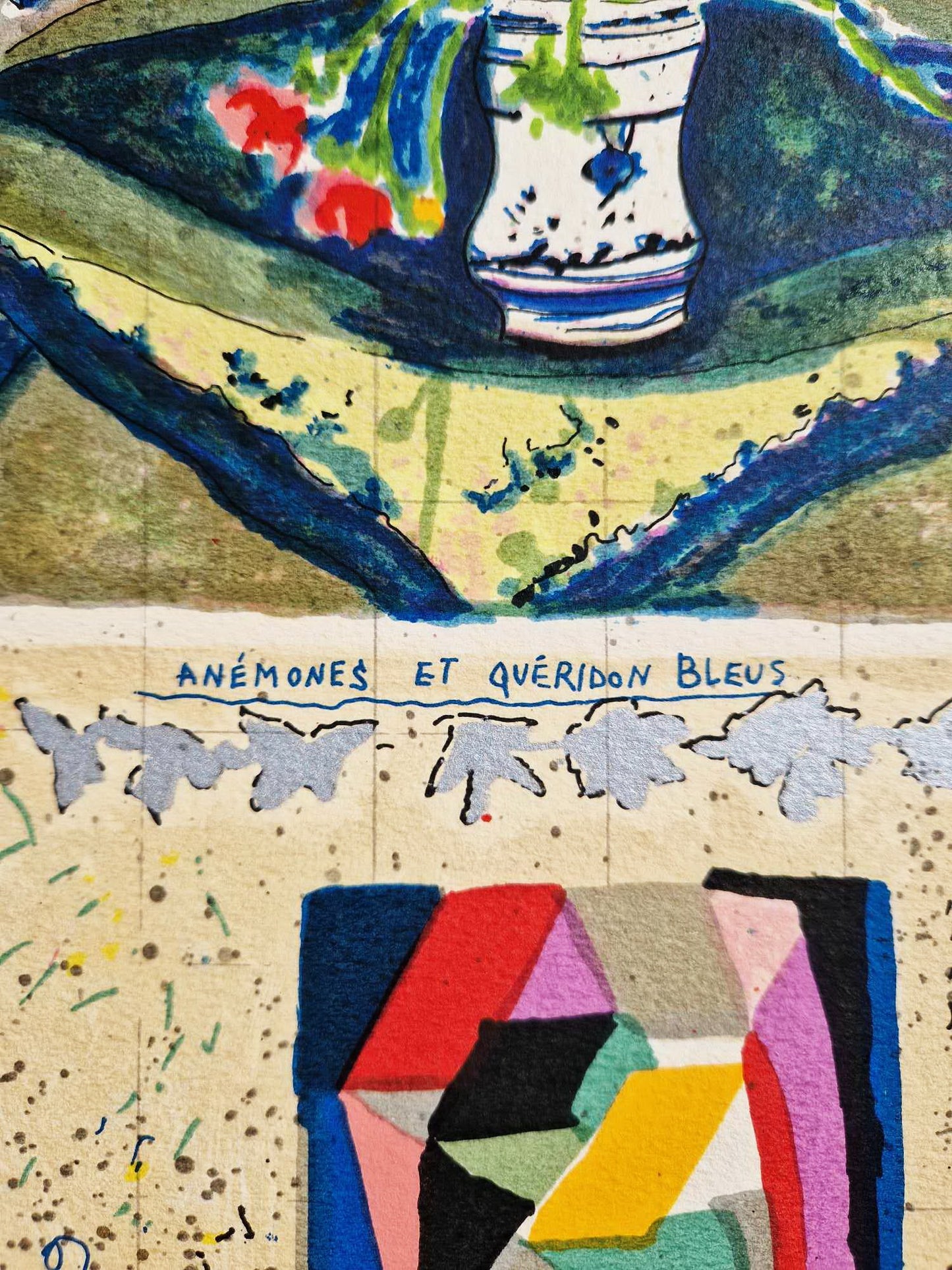 MICHAEL EISEMANN - Anémones et Farben-Komposition (Unframed) Lithograph