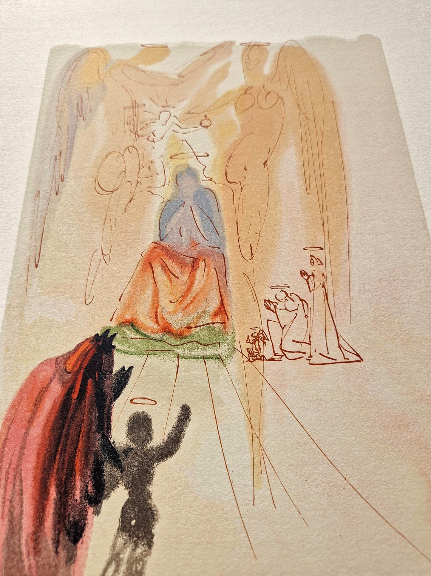 SALVADOR DALI - Beatrice a triumf svätých (Dante - Božská komédia) (Bez rámu) Drevoryt