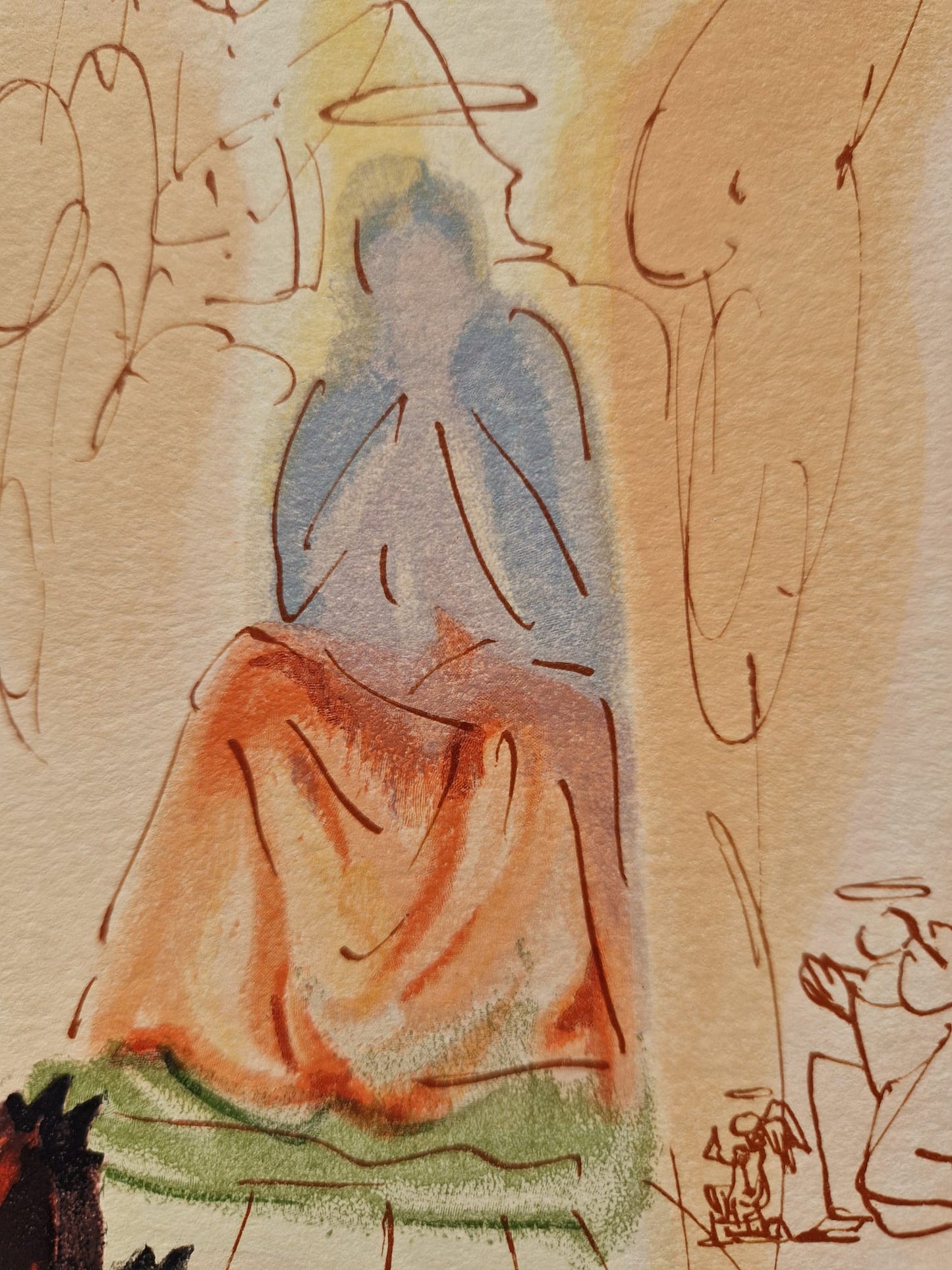 SALVADOR DALI - Beatrice a triumf svätých (Dante - Božská komédia) (Bez rámu) Drevoryt