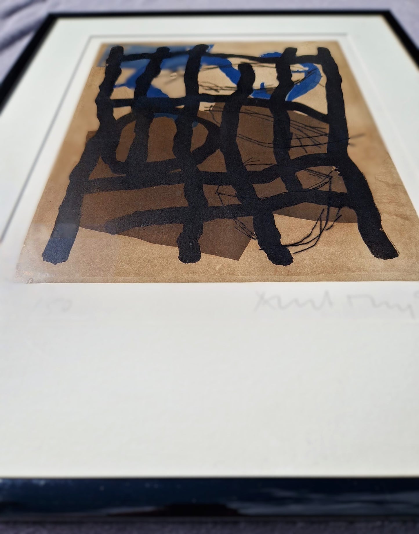 ALBERT MERZ - Cobalt Lattice (Unframed) Engraving