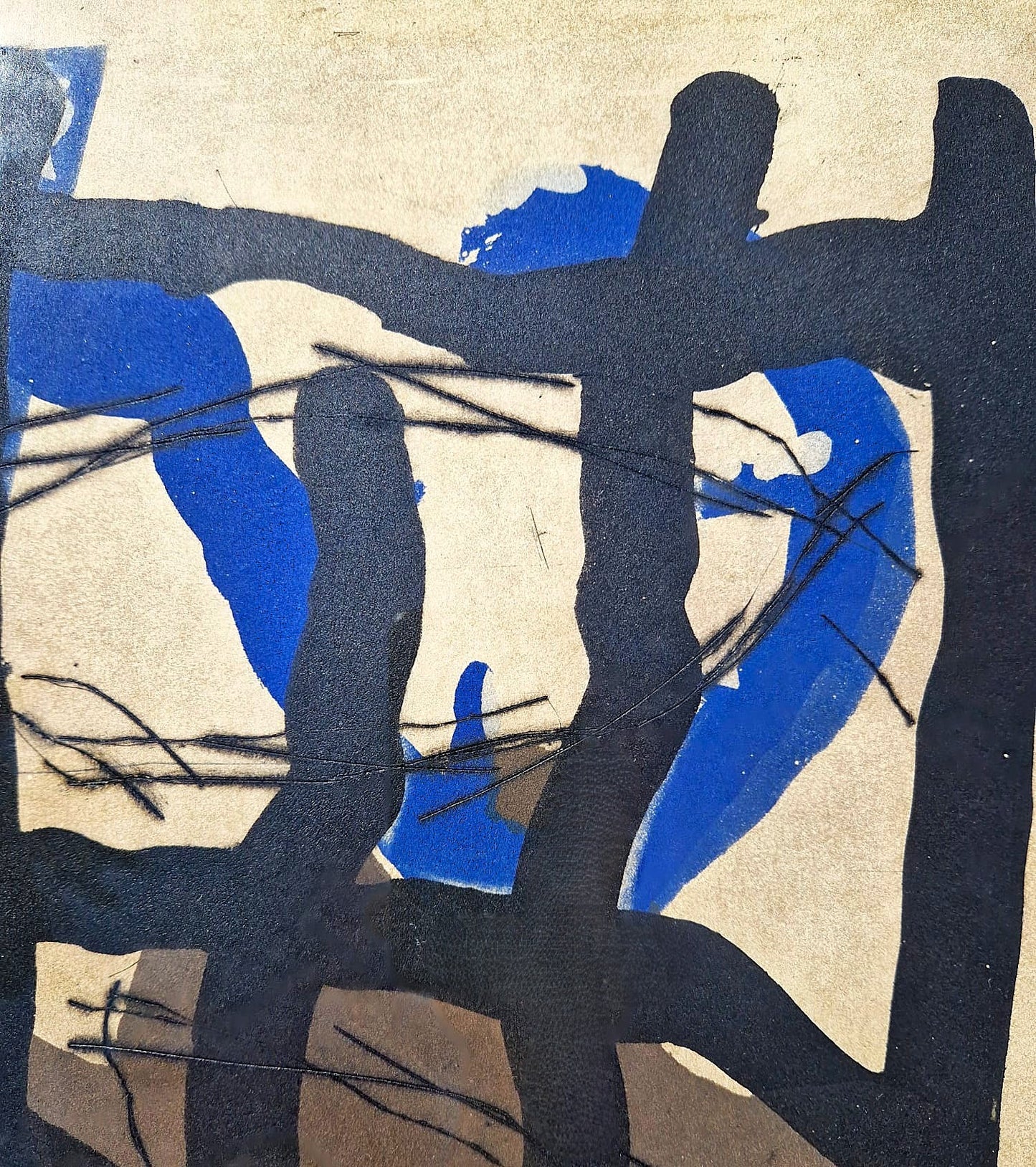 ALBERT MERZ - Cobalt Lattice (Unframed) Engraving
