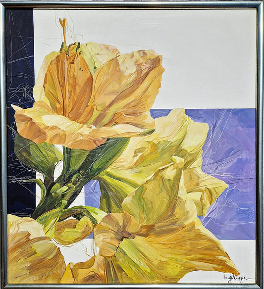 INGO KÜPPER - Flowers still life (UNIQUE - oil painting) (Framed)