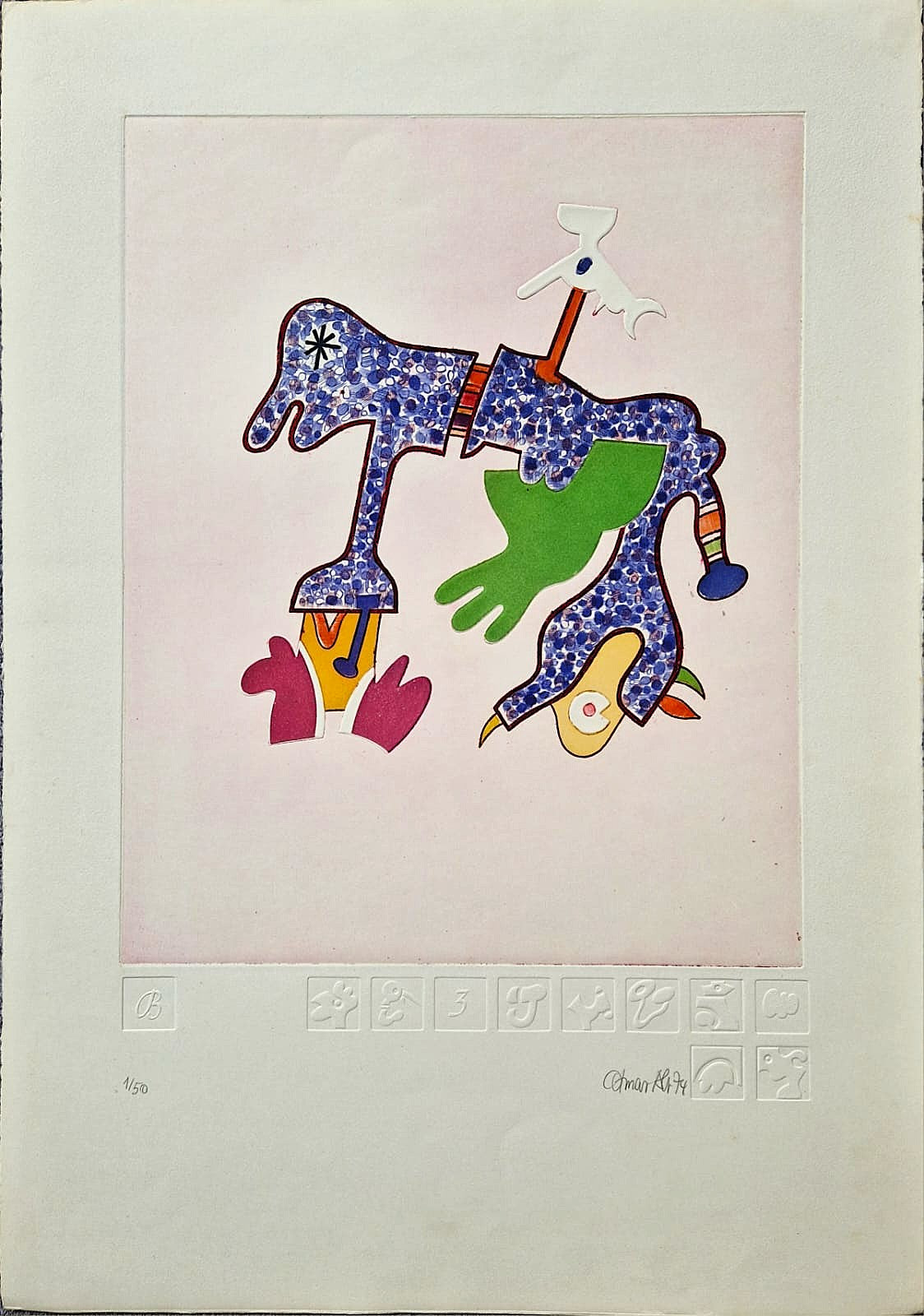 OTMAR ALT - Mondgrillentaucher (1974) (Unframed), (Certificate), Etching