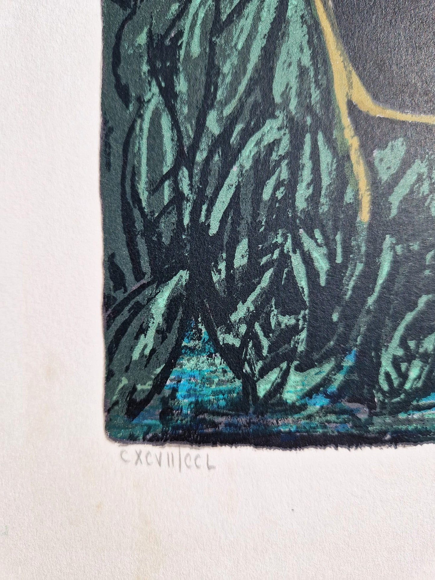 YOSL BERGNER – Čaj v záhrade (bez rámu), litografia