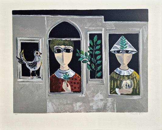 YOSL BERGNER - The Silent Watchers (Unframed), Lithograph