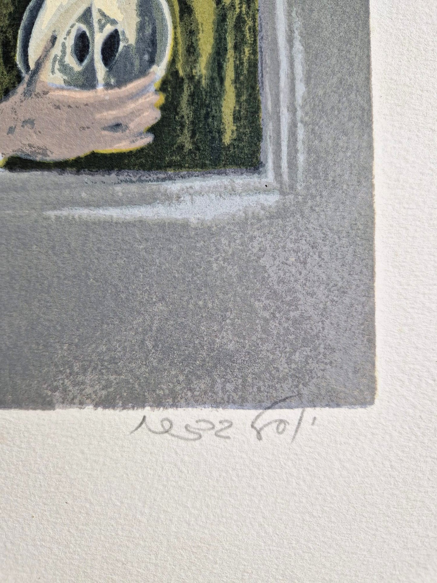 YOSL BERGNER – Tichí strážcovia (Bez rámu), Litografia