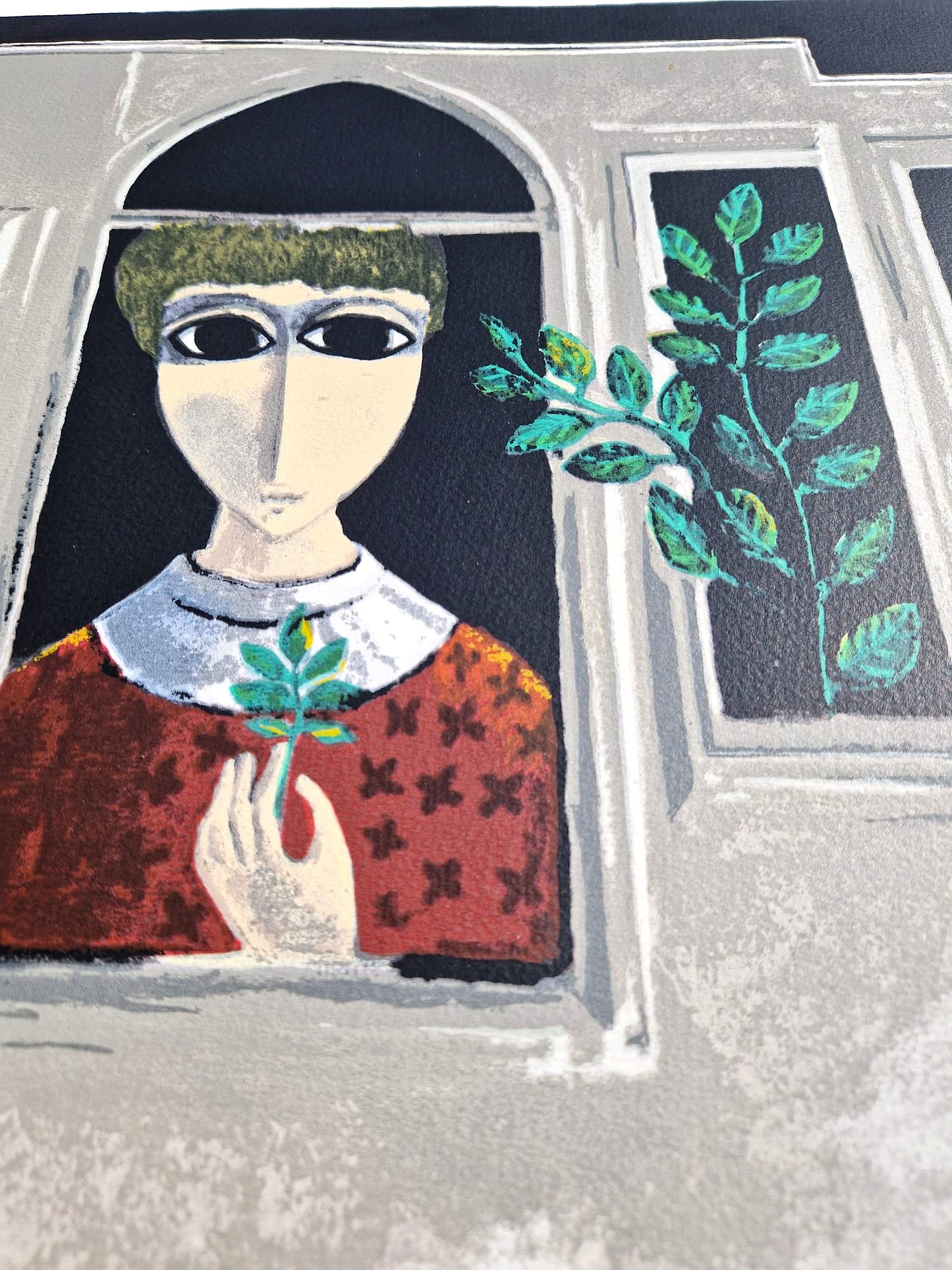 YOSL BERGNER – Tichí strážcovia (Bez rámu), Litografia