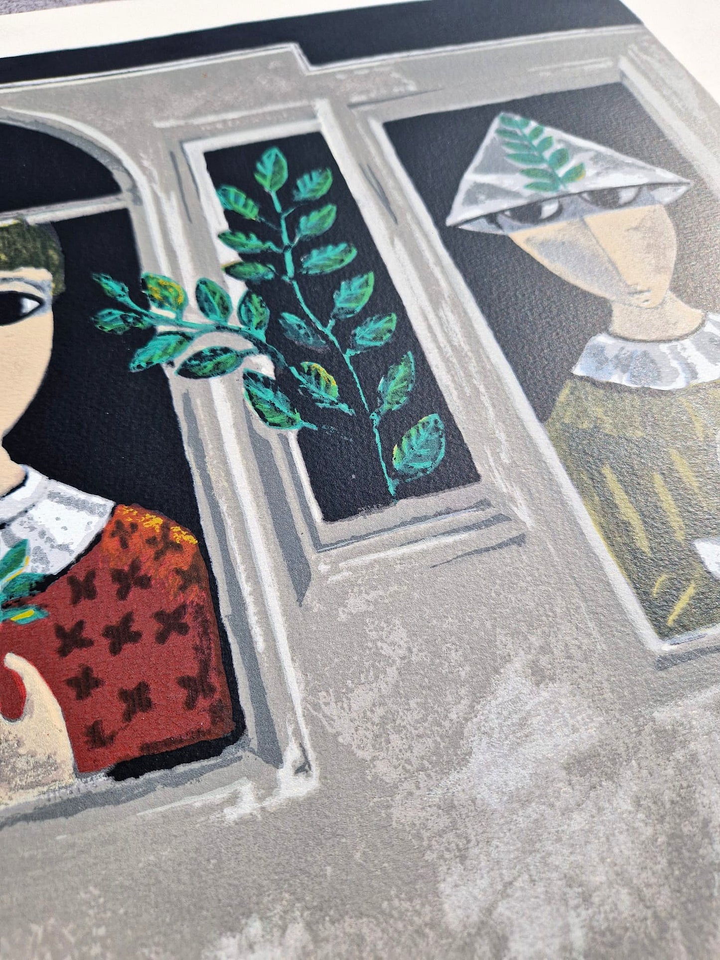 YOSL BERGNER – Tichí strážcovia (Bez rámu), Litografia