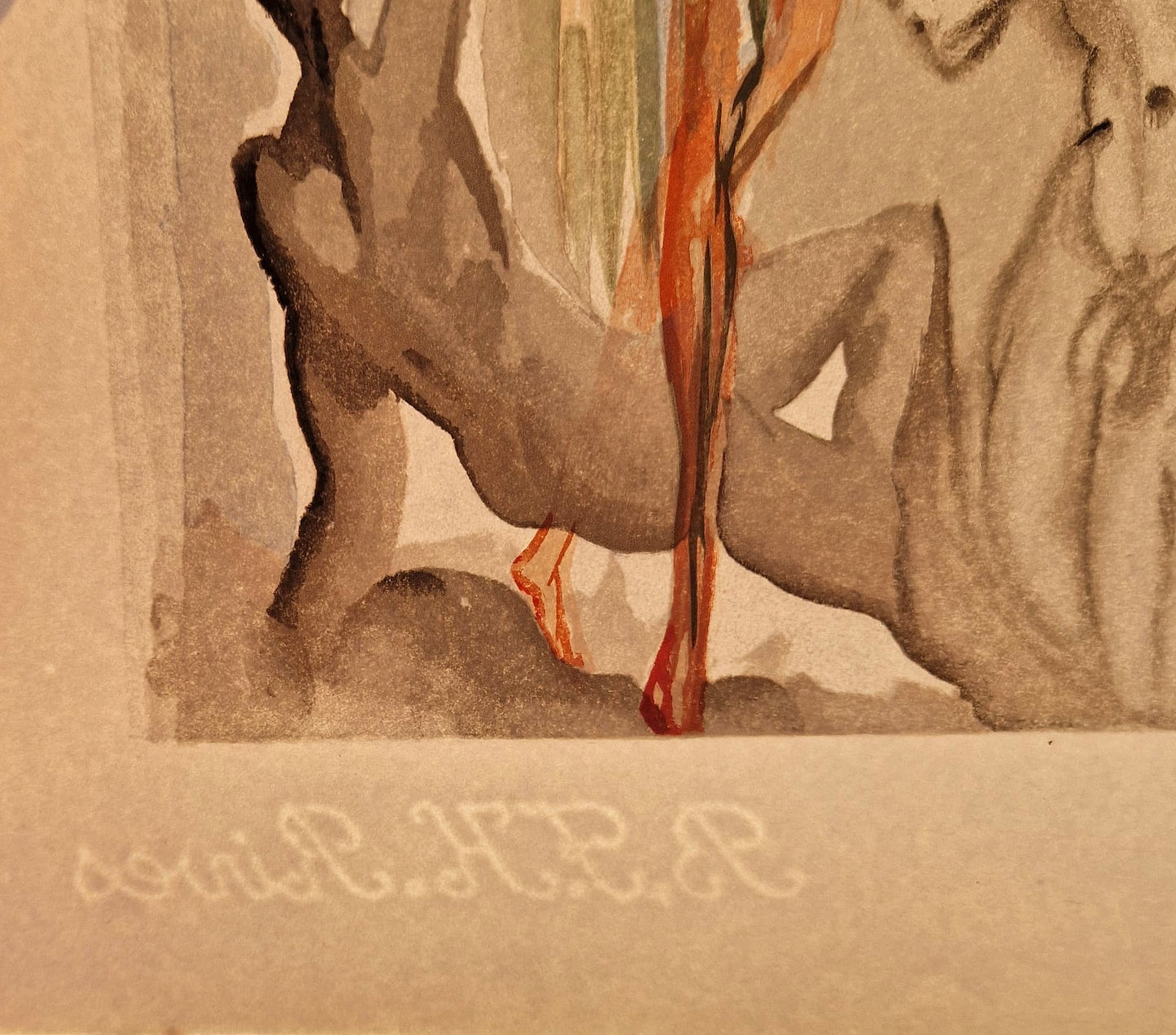 SALVADOR DALI - The Earthly Paradise (Dante - Divine Comedy) (Unframed) Woodcut