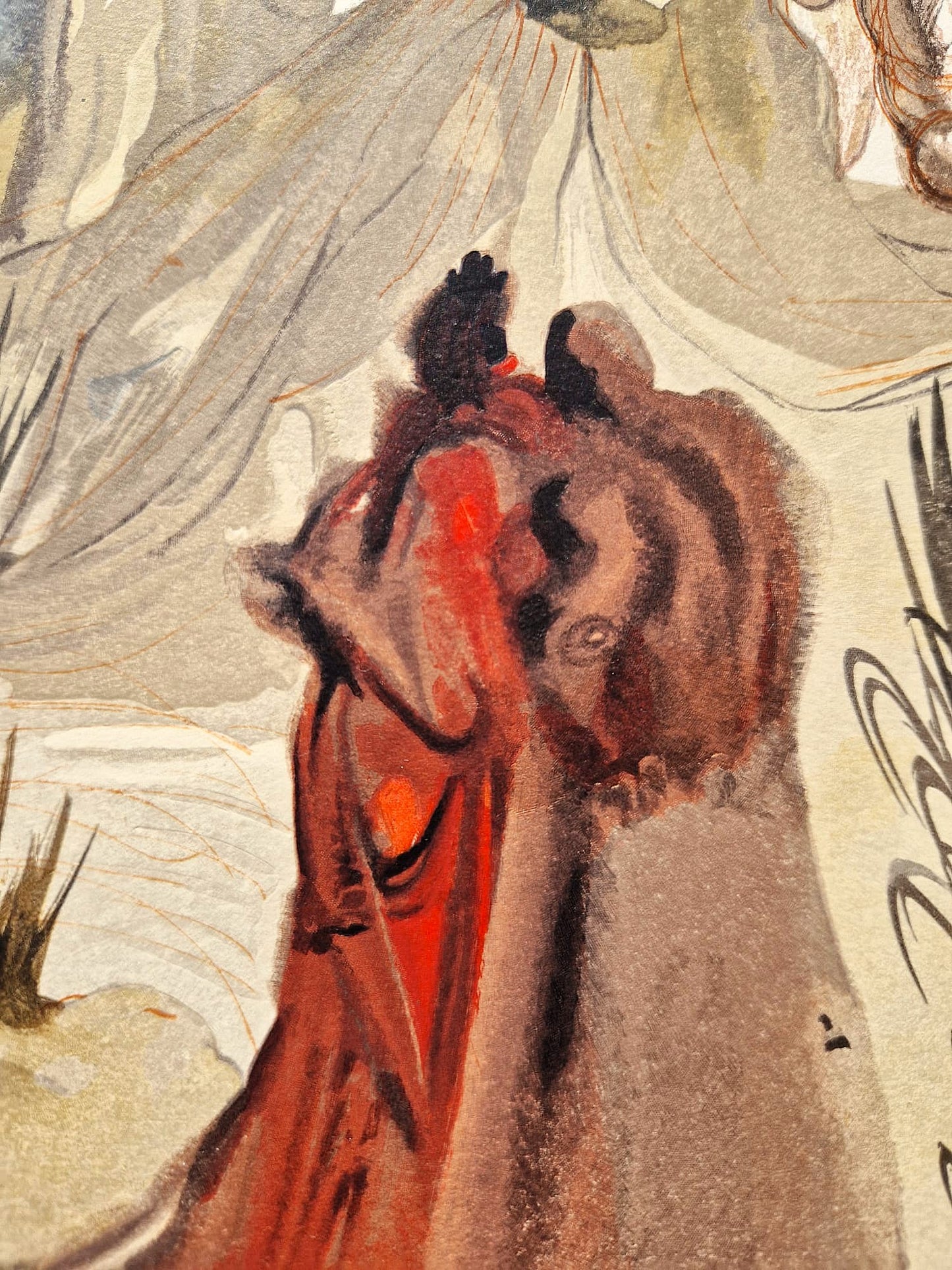 SALVADOR DALI - Božský les (Dante - Božská komédia) (Bez rámu) Drevoryt