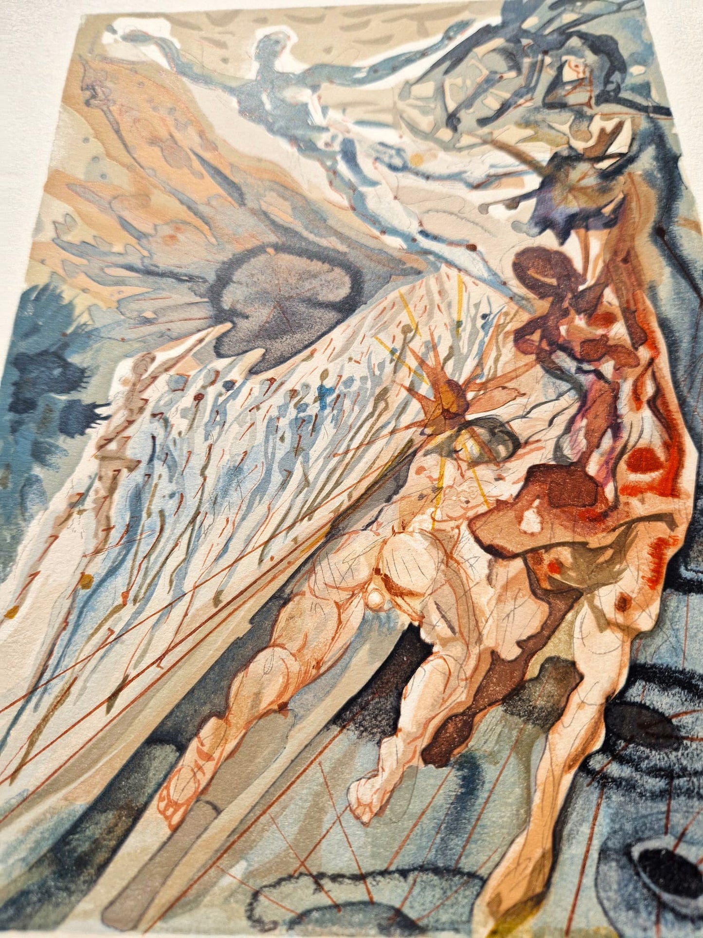 SALVADOR DALI - Meeting of Two Groups of Lustful Ones (Dante - Divine Comedy) (Unframed)