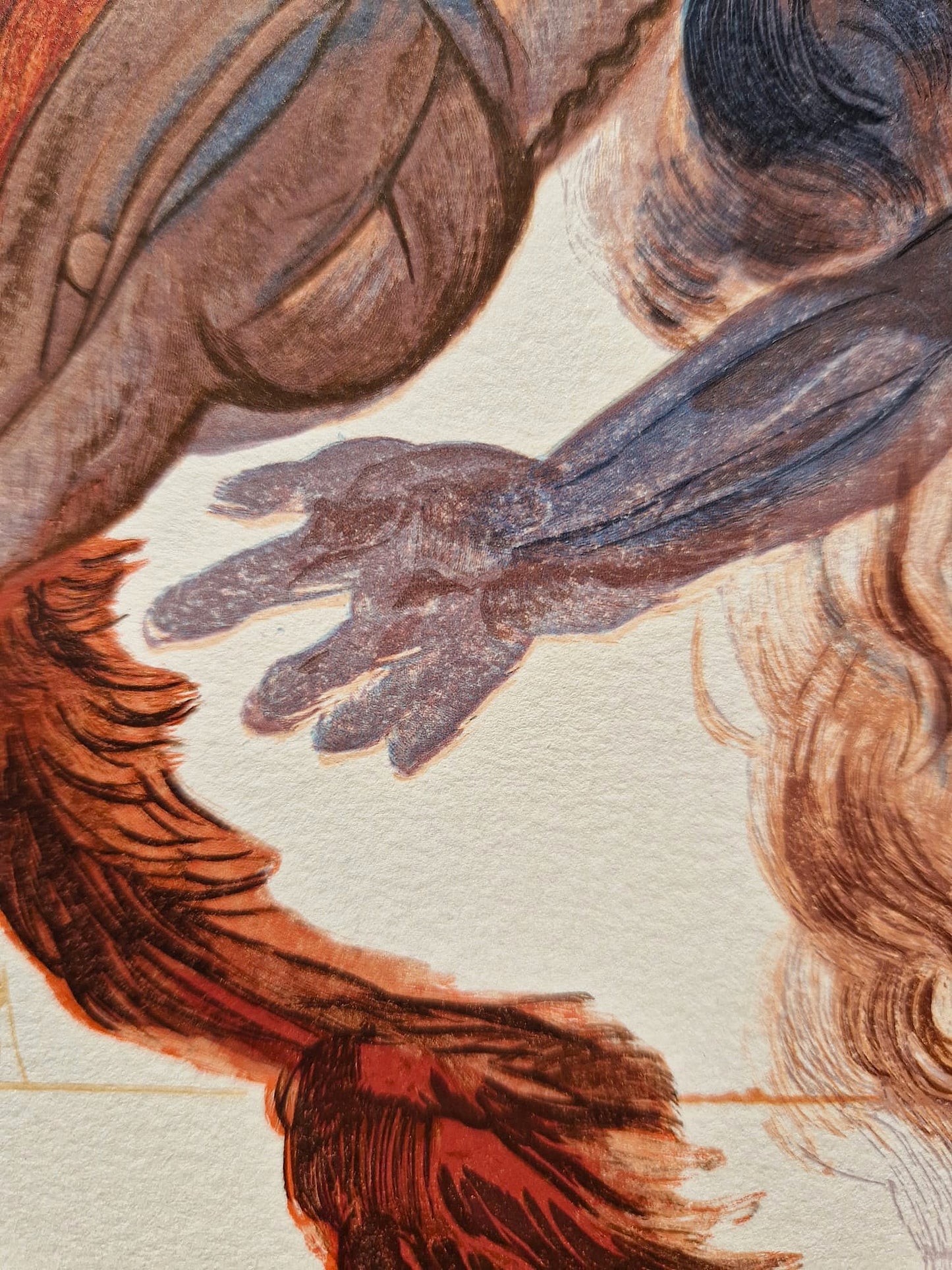 SALVADOR DALI - Lenivec (Dante - Božská komédia) (Bez rámu) Drevoryt