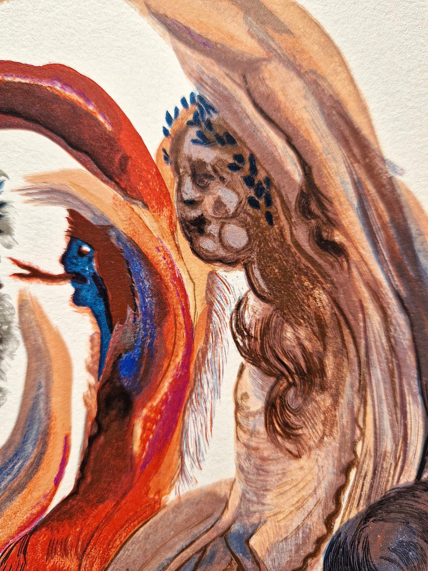 SALVADOR DALI - Lenivec (Dante - Božská komédia) (Bez rámu) Drevoryt