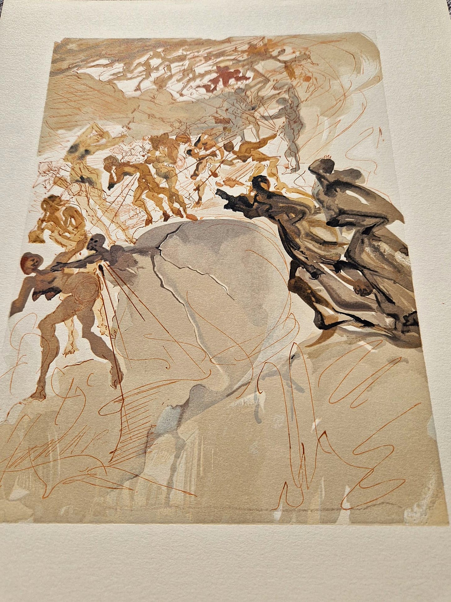 SALVADOR DALI -  The Lustful  (Dante - Divine Comedy) (Unframed)