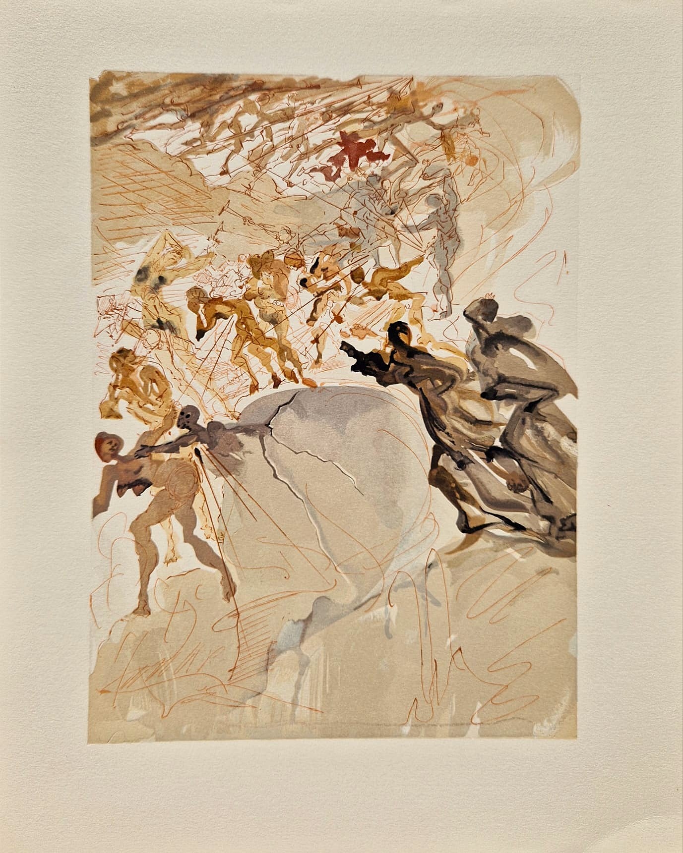 SALVADOR DALI -  The Lustful  (Dante - Divine Comedy) (Unframed)