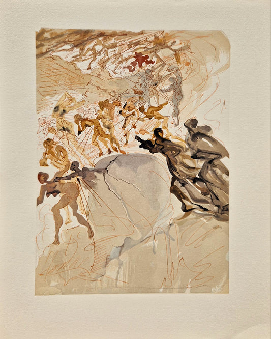 SALVADOR DALI -  The Lustful  (Dante - Divine Comedy) (Unframed)