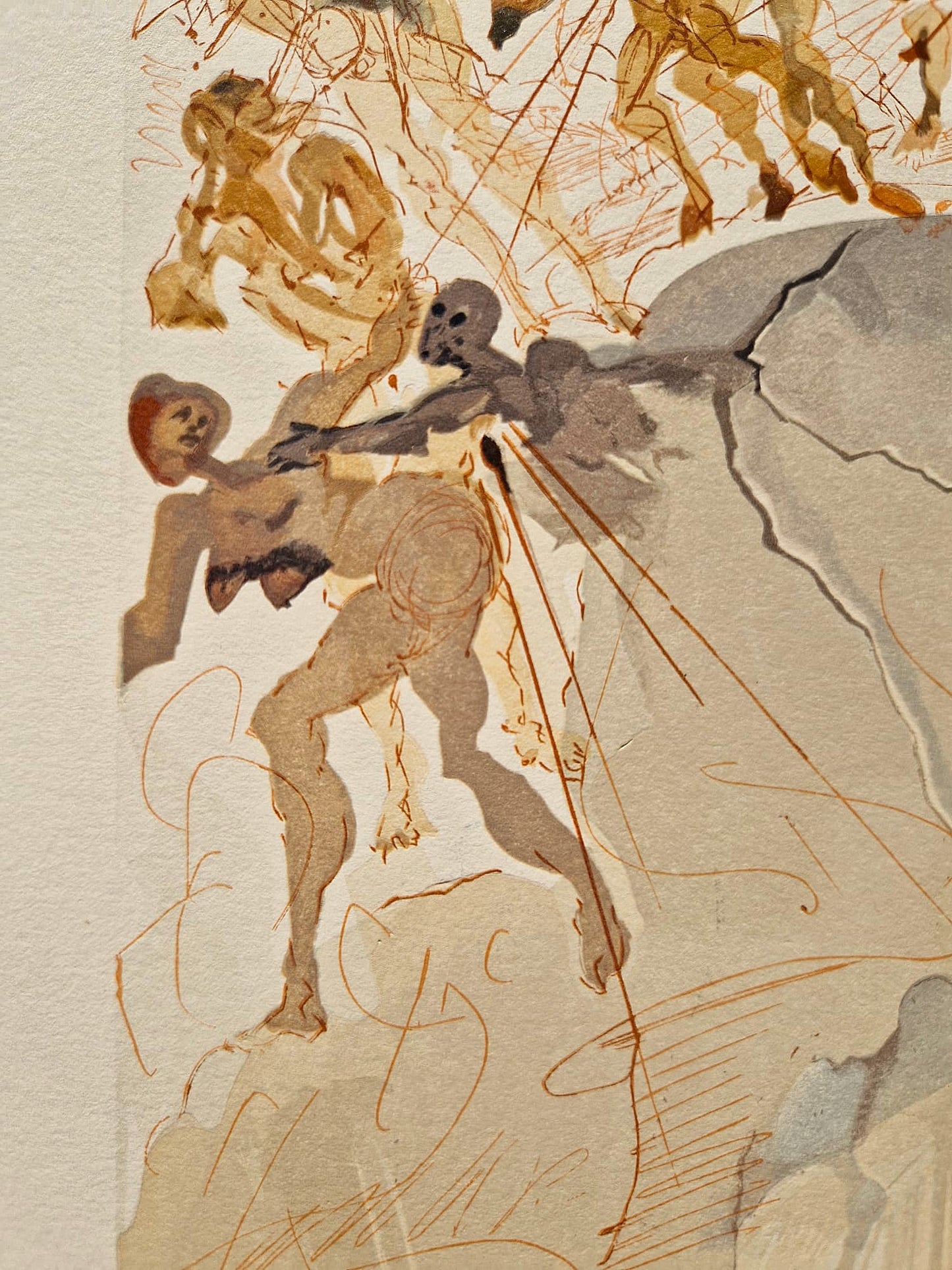 SALVADOR DALI -  The Lustful  (Dante - Divine Comedy) (Unframed)