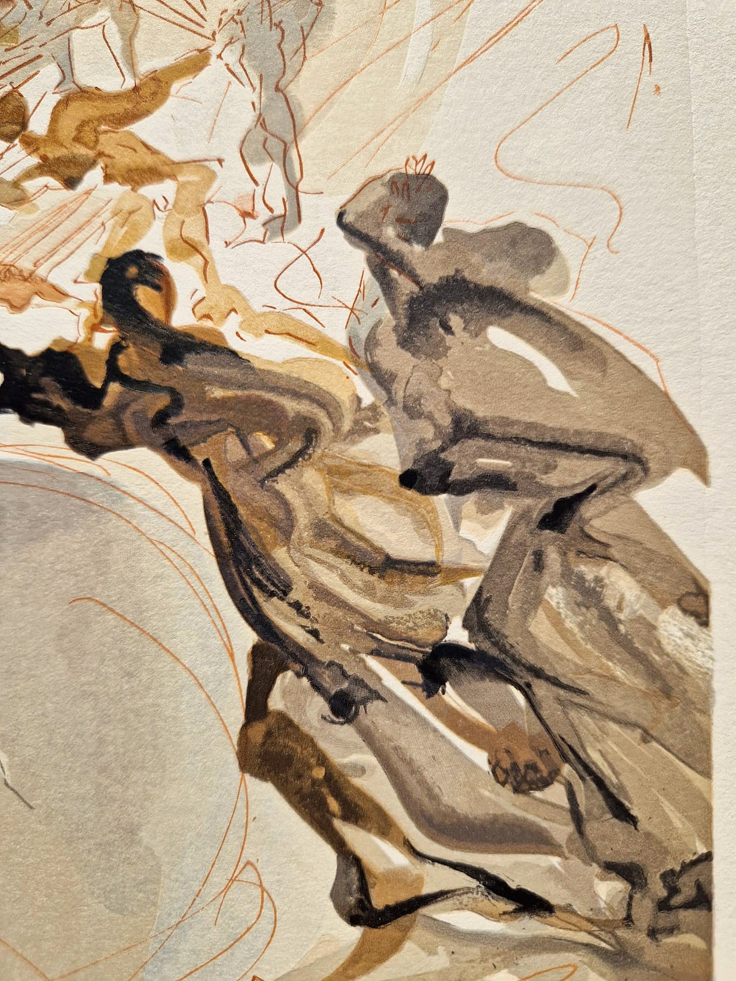 SALVADOR DALI -  The Lustful  (Dante - Divine Comedy) (Unframed)