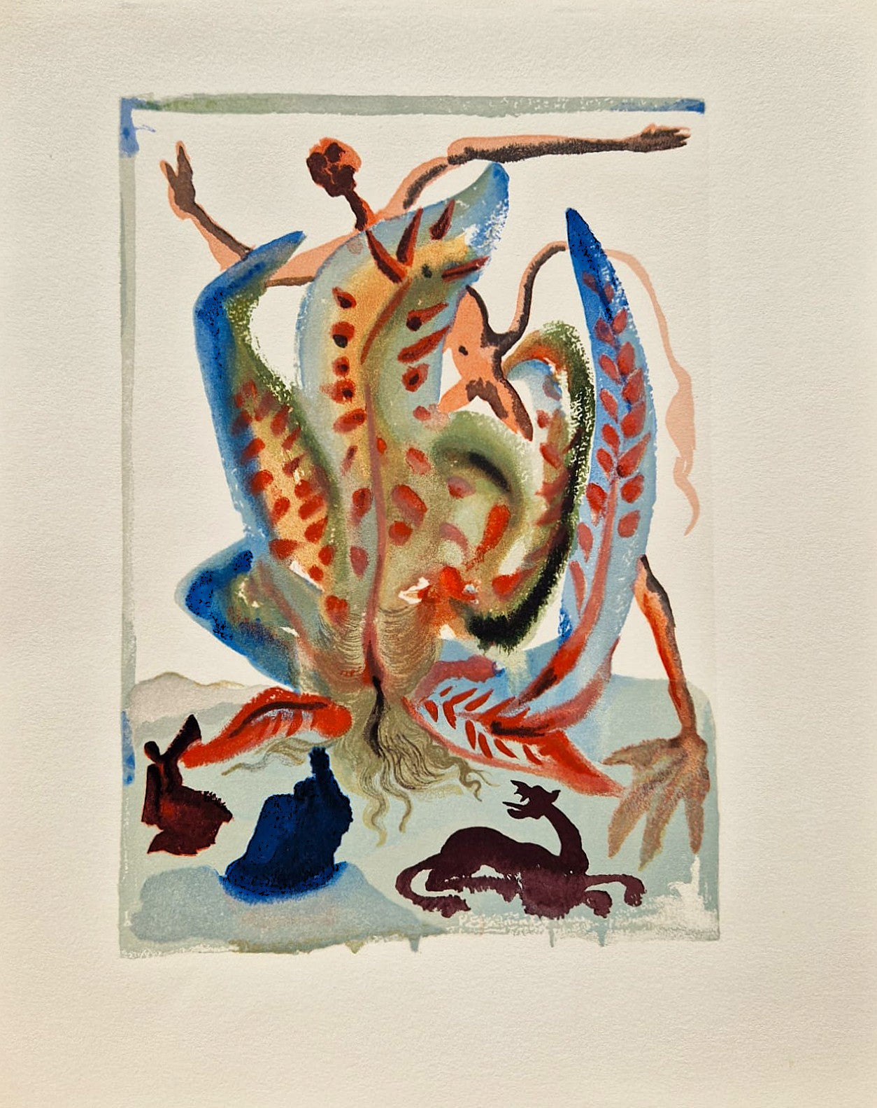 SALVADOR DALI - Gluttony (Dante - Divine Comedy) (Unframed)