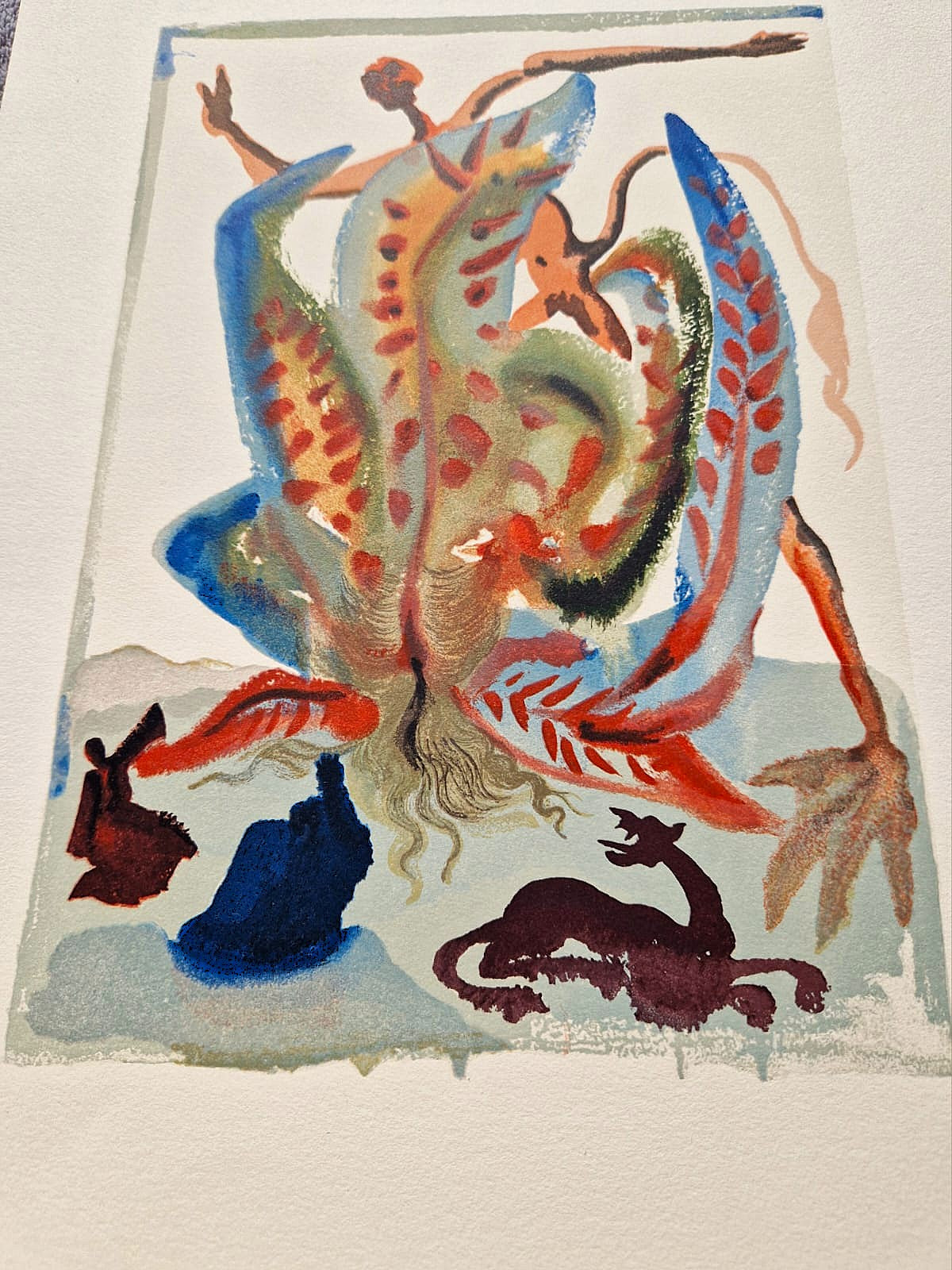 SALVADOR DALI - Gluttony (Dante - Divine Comedy) (Unframed)