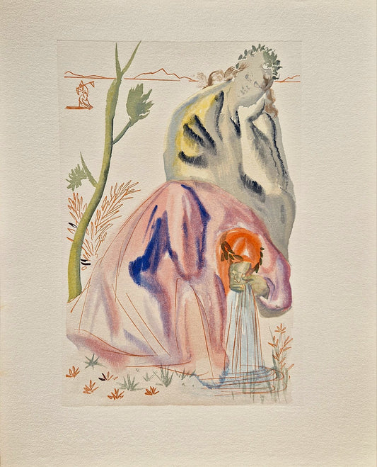 SALVADOR DALI - Zlatý vek (Dante - Božská komédia) (Bez rámu) Drevoryt