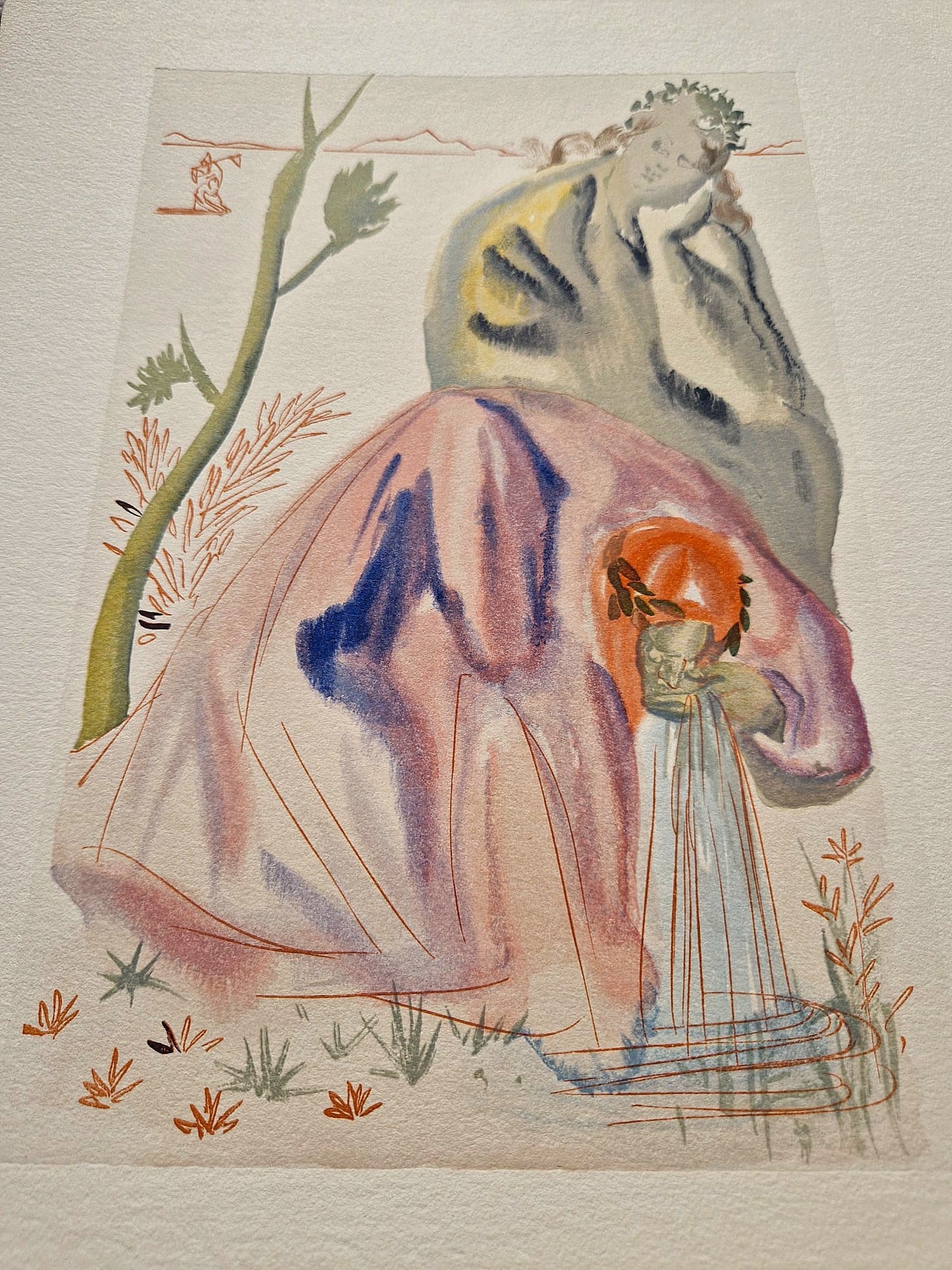 SALVADOR DALI - Zlatý vek (Dante - Božská komédia) (Bez rámu) Drevoryt