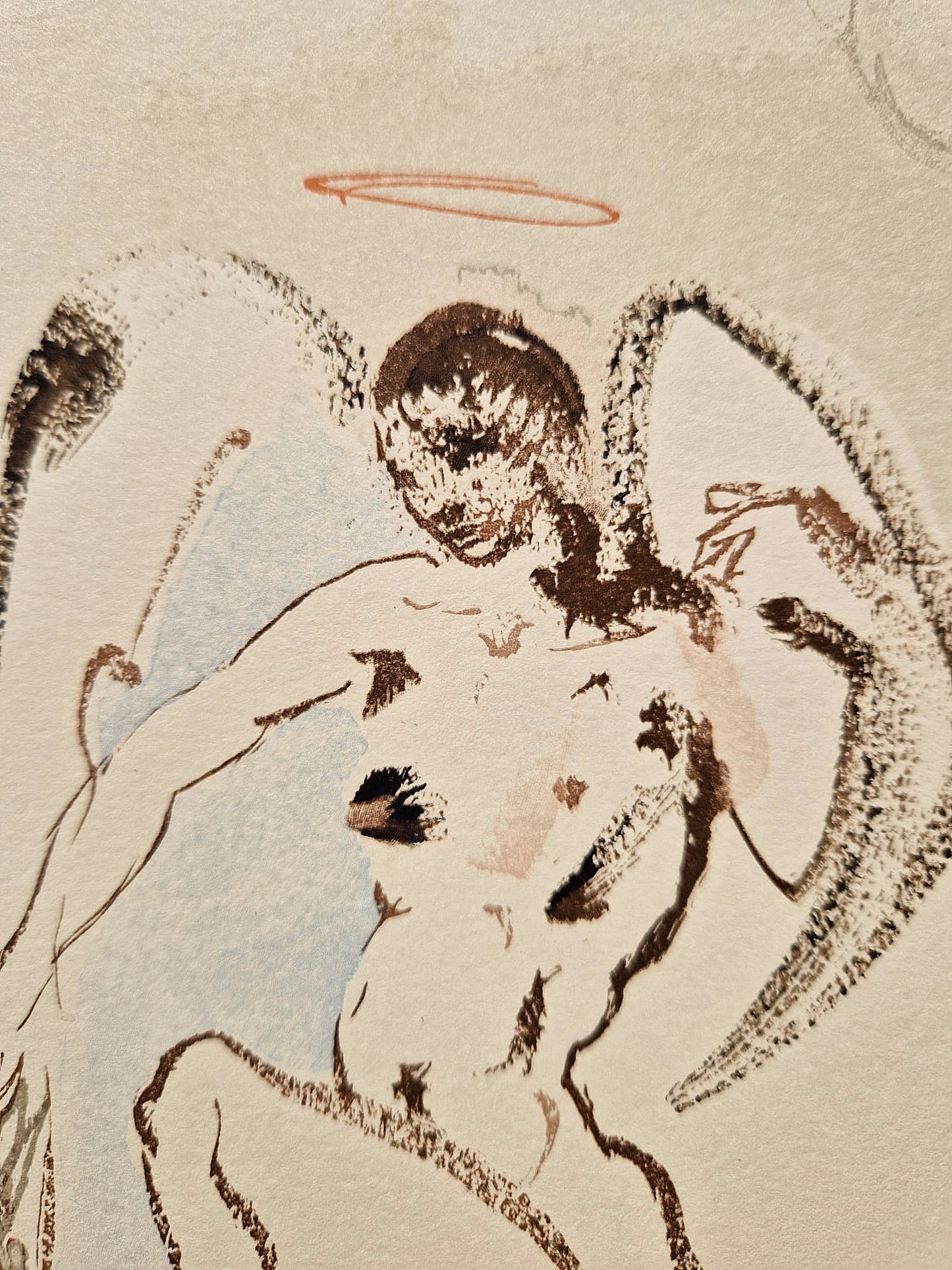 SALVADOR DALI - Archanjel Gabriel (Dante - Božská komédia) (Bez rámu) Drevoryt