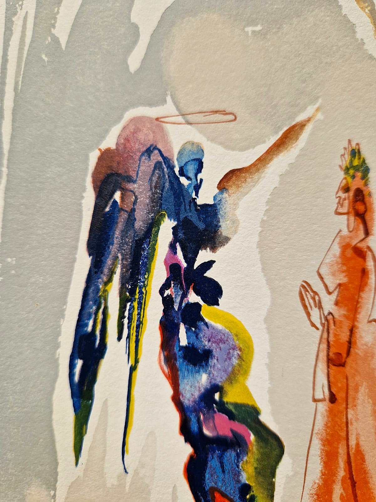 SALVADOR DALI - Anjeli v Empyreji (Dante - Božská komédia) (Bez rámu) Drevoryt