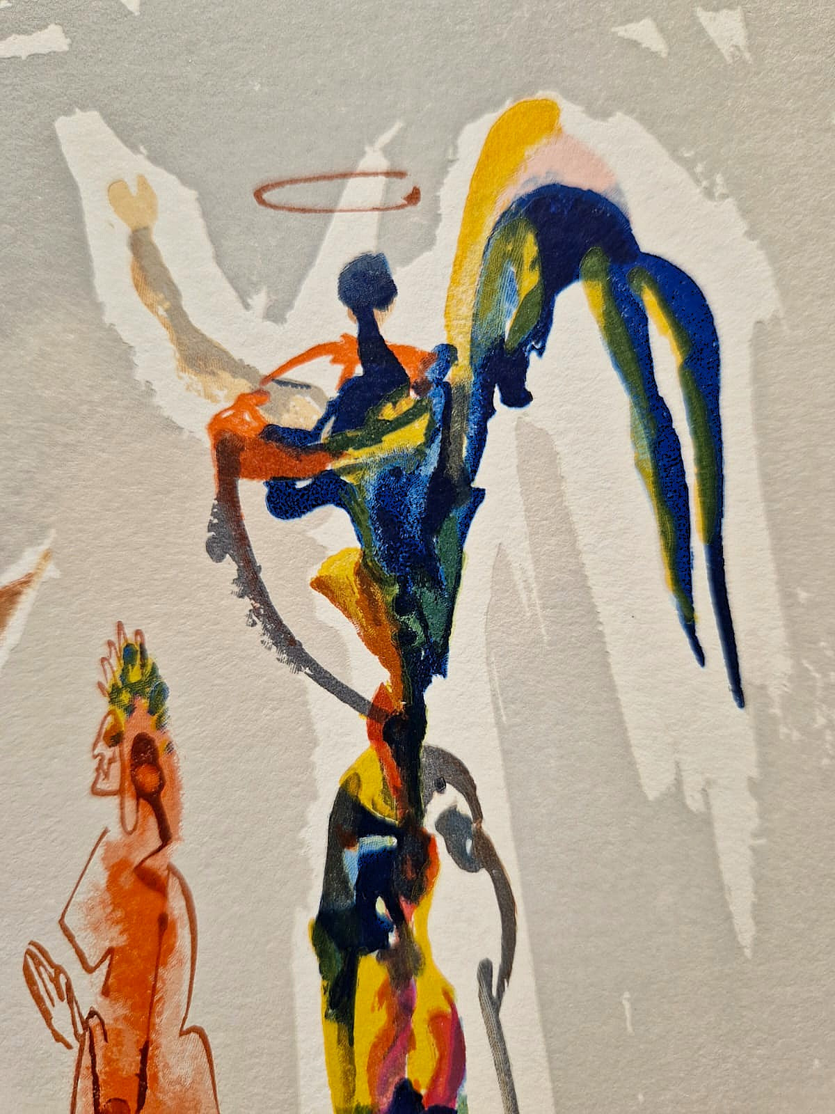 SALVADOR DALI - Anjeli v Empyreji (Dante - Božská komédia) (Bez rámu) Drevoryt
