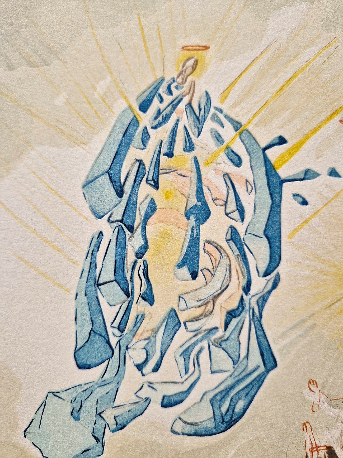 SALVADOR DALI - Dante znovu získa zrak (Dante - Božská komédia) (Bez rámu) Drevorytina