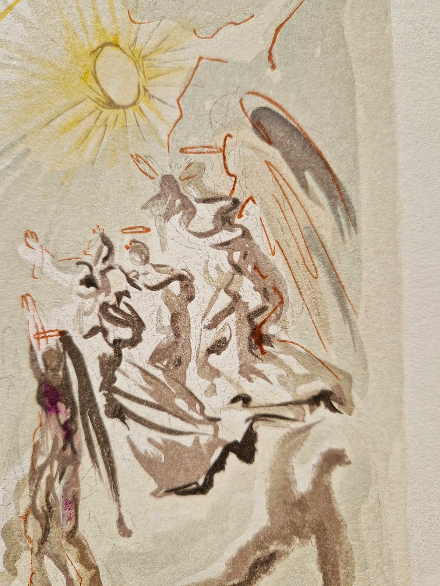 SALVADOR DALI - Dante znovu získa zrak (Dante - Božská komédia) (Bez rámu) Drevorytina