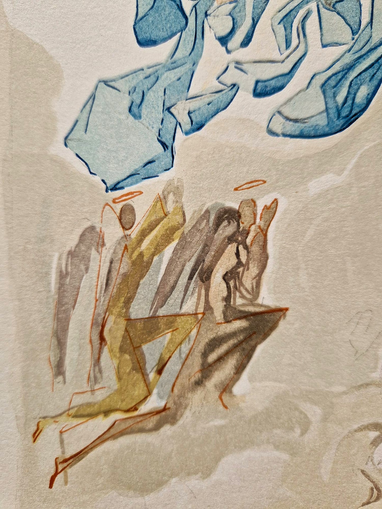 SALVADOR DALI - Dante znovu získa zrak (Dante - Božská komédia) (Bez rámu) Drevorytina