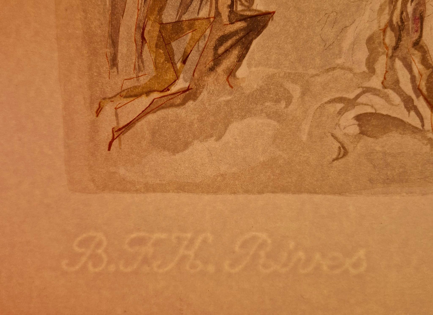 SALVADOR DALI - Dante znovu získa zrak (Dante - Božská komédia) (Bez rámu) Drevorytina