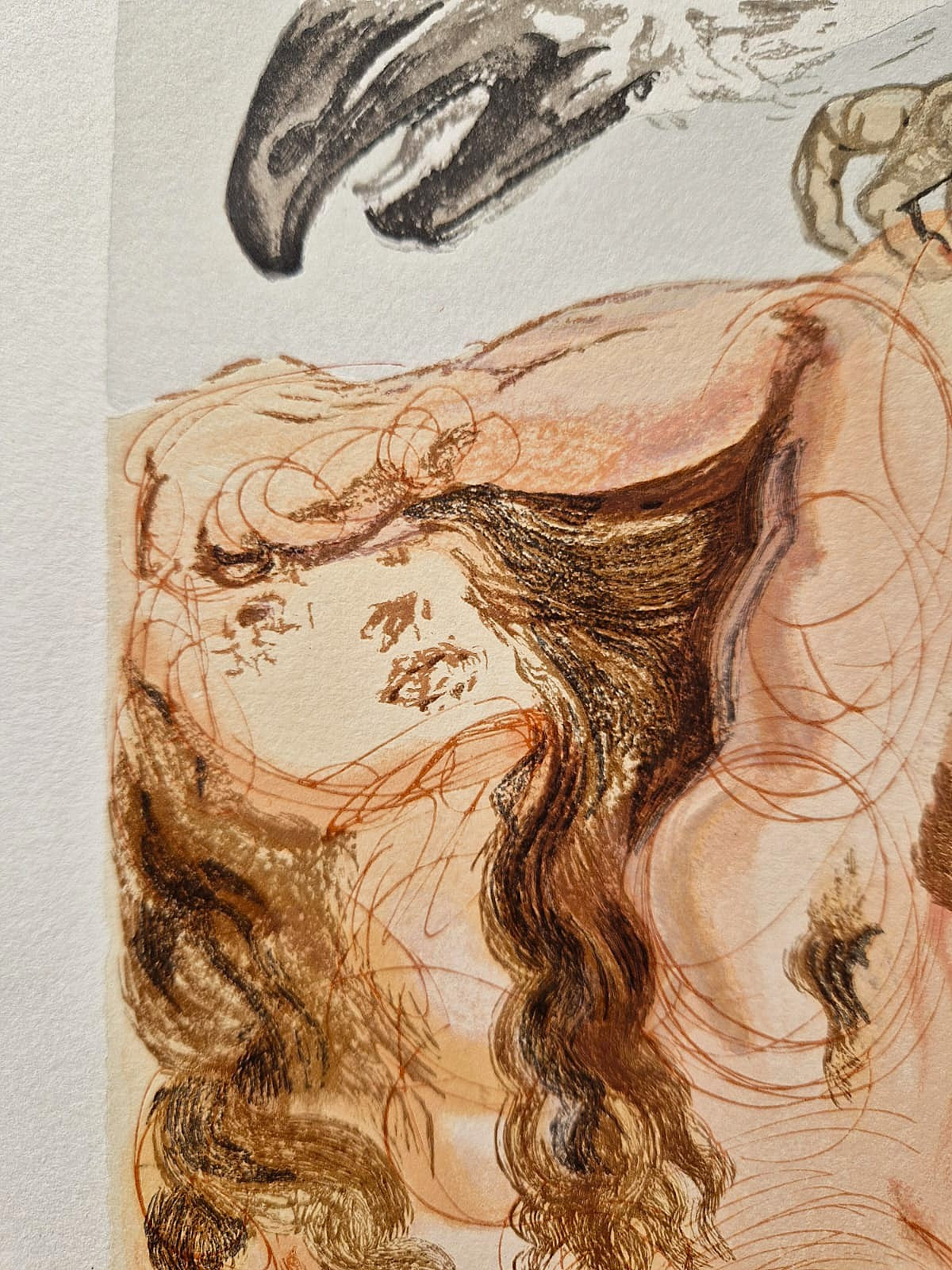 SALVADOR DALI - Orol milosti (Dante - Božská komédia) (Bez rámu) Drevoryt