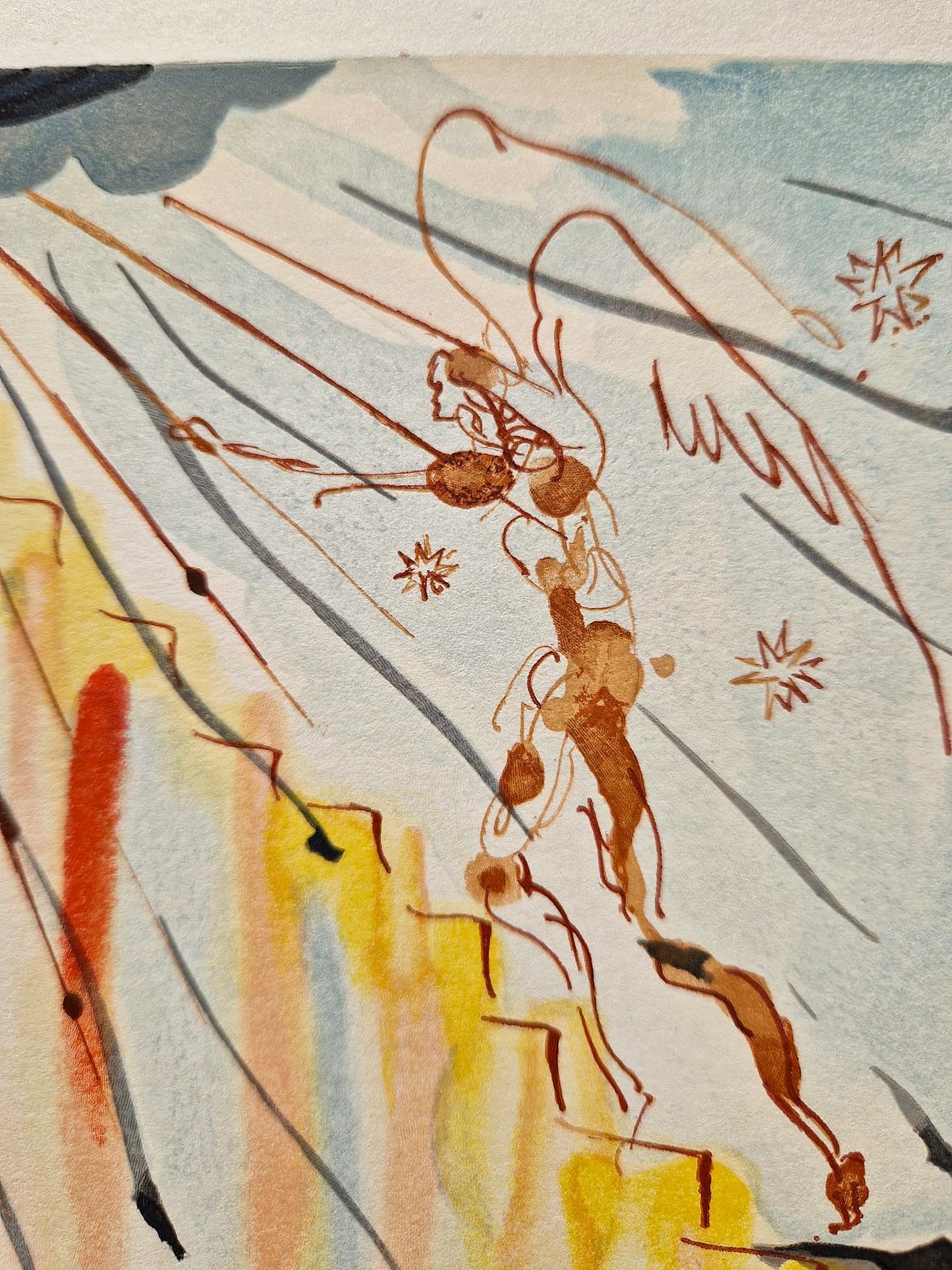 SALVADOR DALI - Nebeské schodisko (Dante - Božská komédia) (Bez rámu) Drevoryt