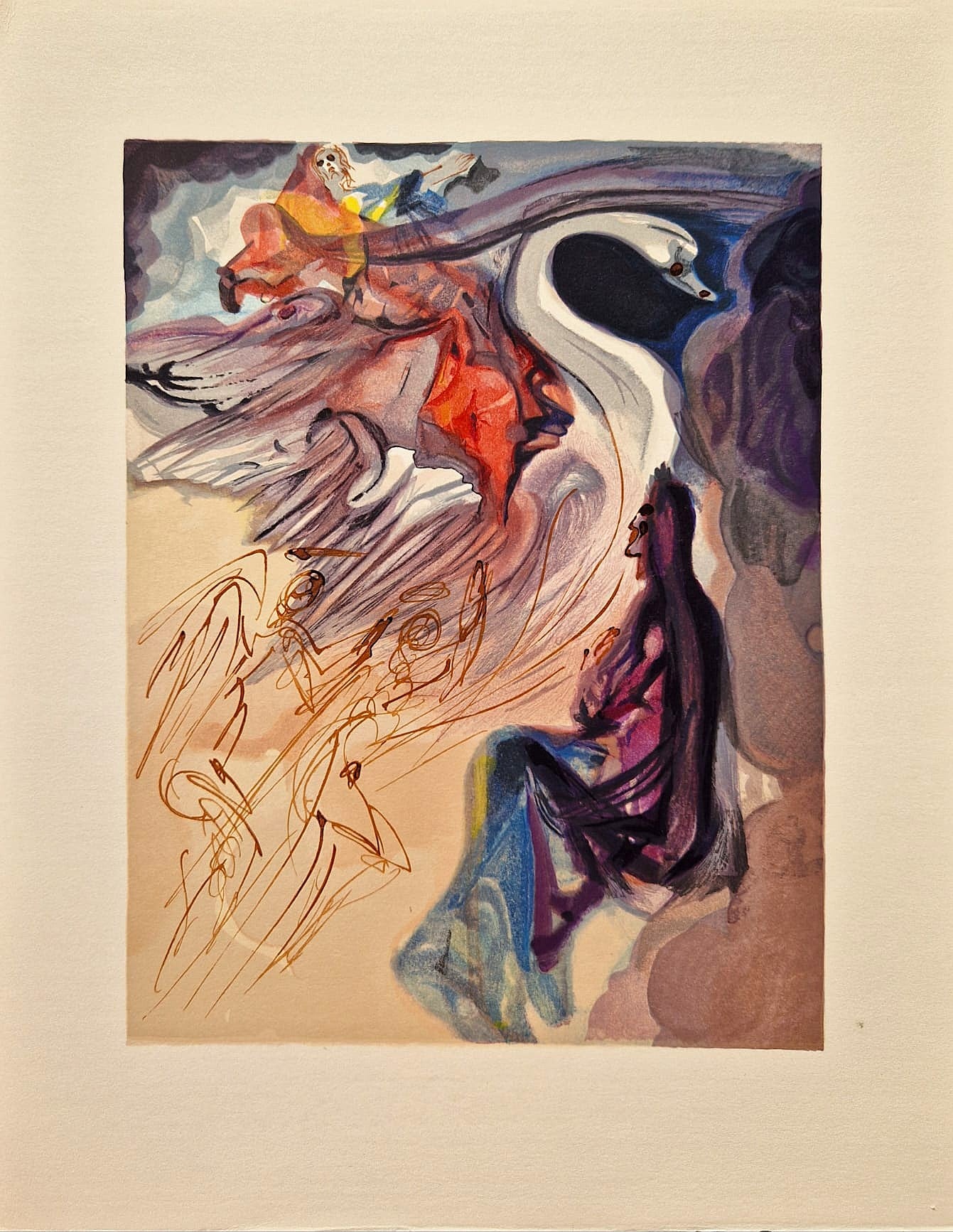 SALVADOR DALI - Reč vtáčieho raja (Dante - Božská komédia) (Bez rámu)