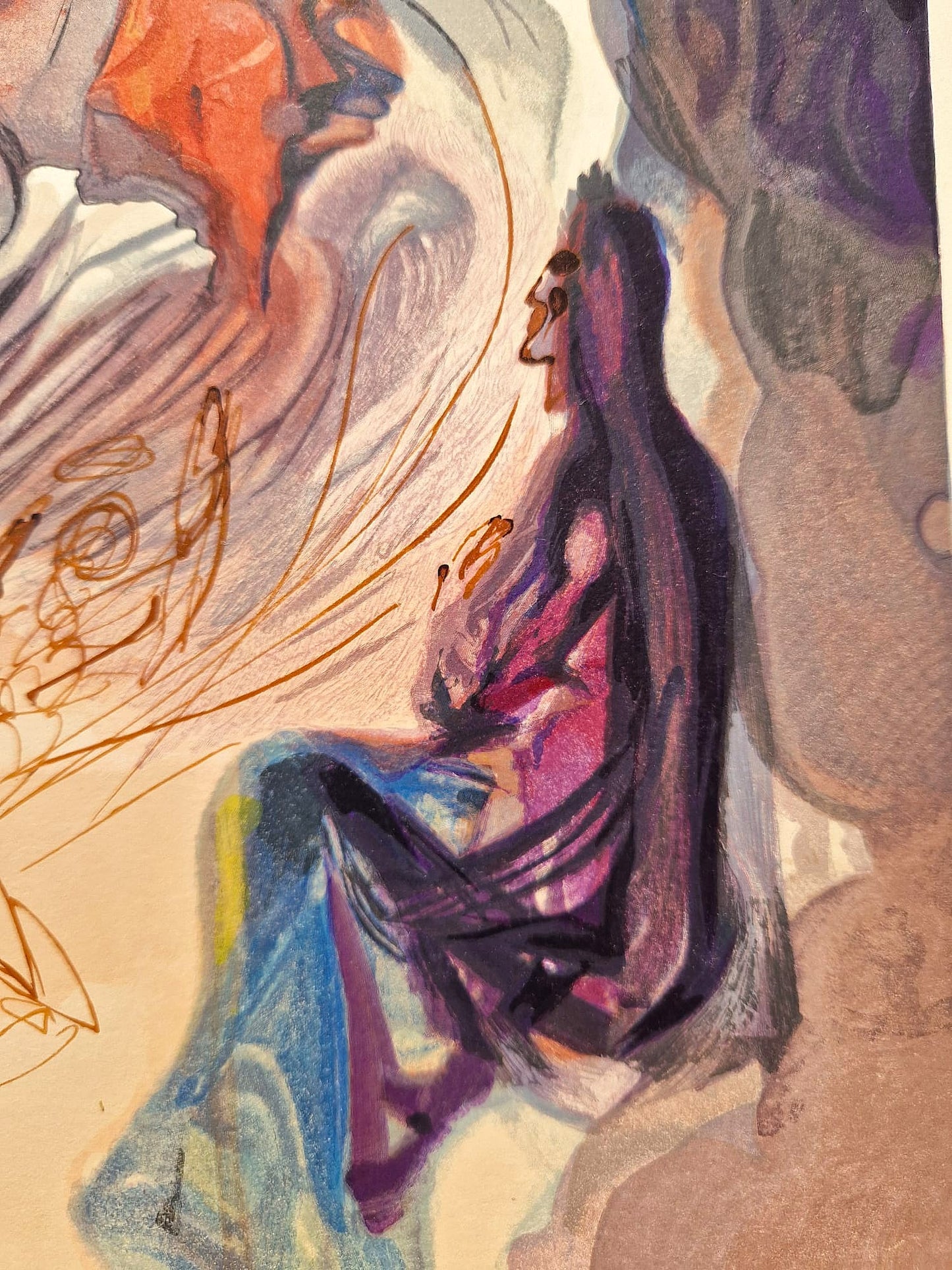 SALVADOR DALI - Reč vtáčieho raja (Dante - Božská komédia) (Bez rámu)