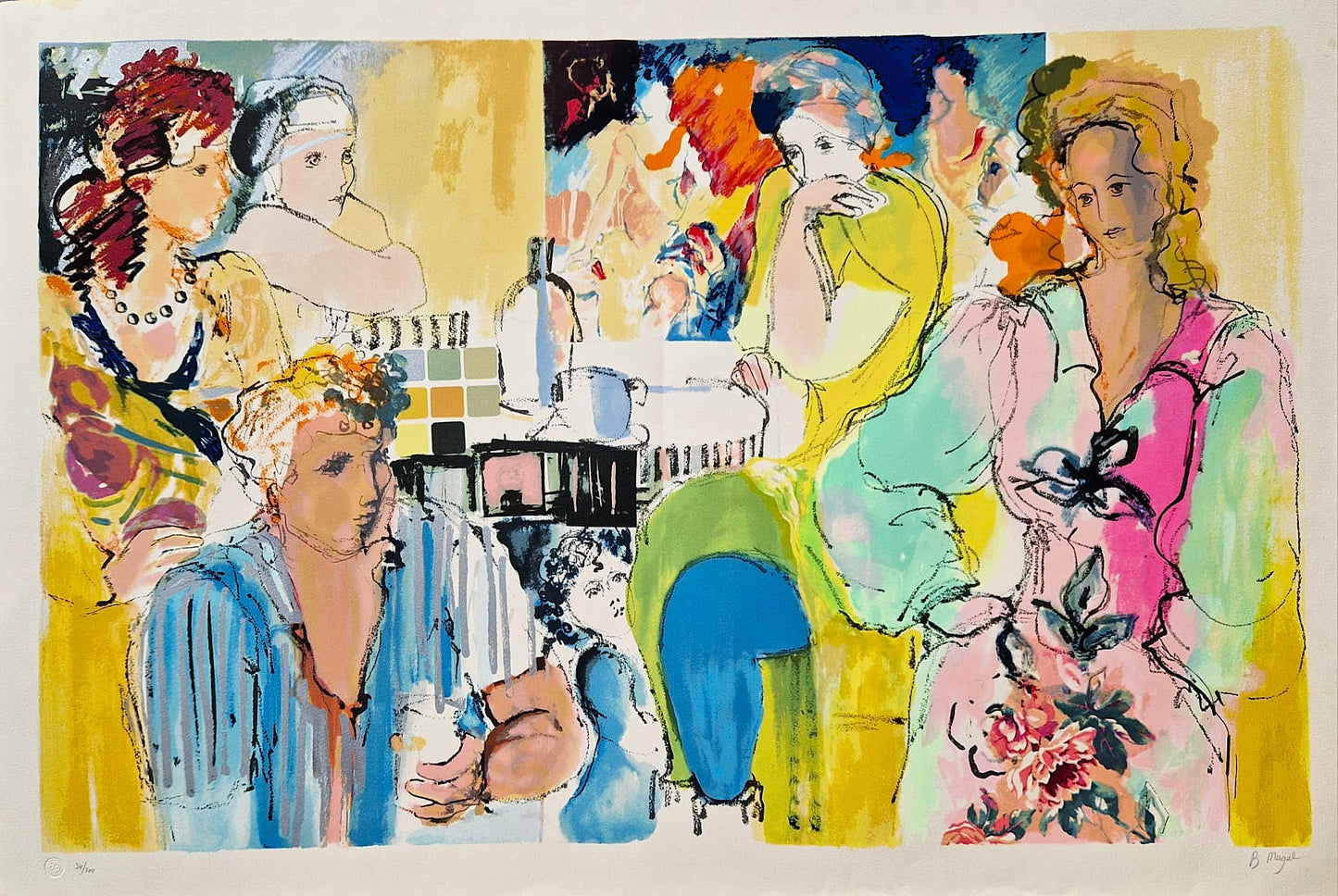 BATIA MAGAL - Getting Together (DISCOUNT!) (Unframed) Lithograph