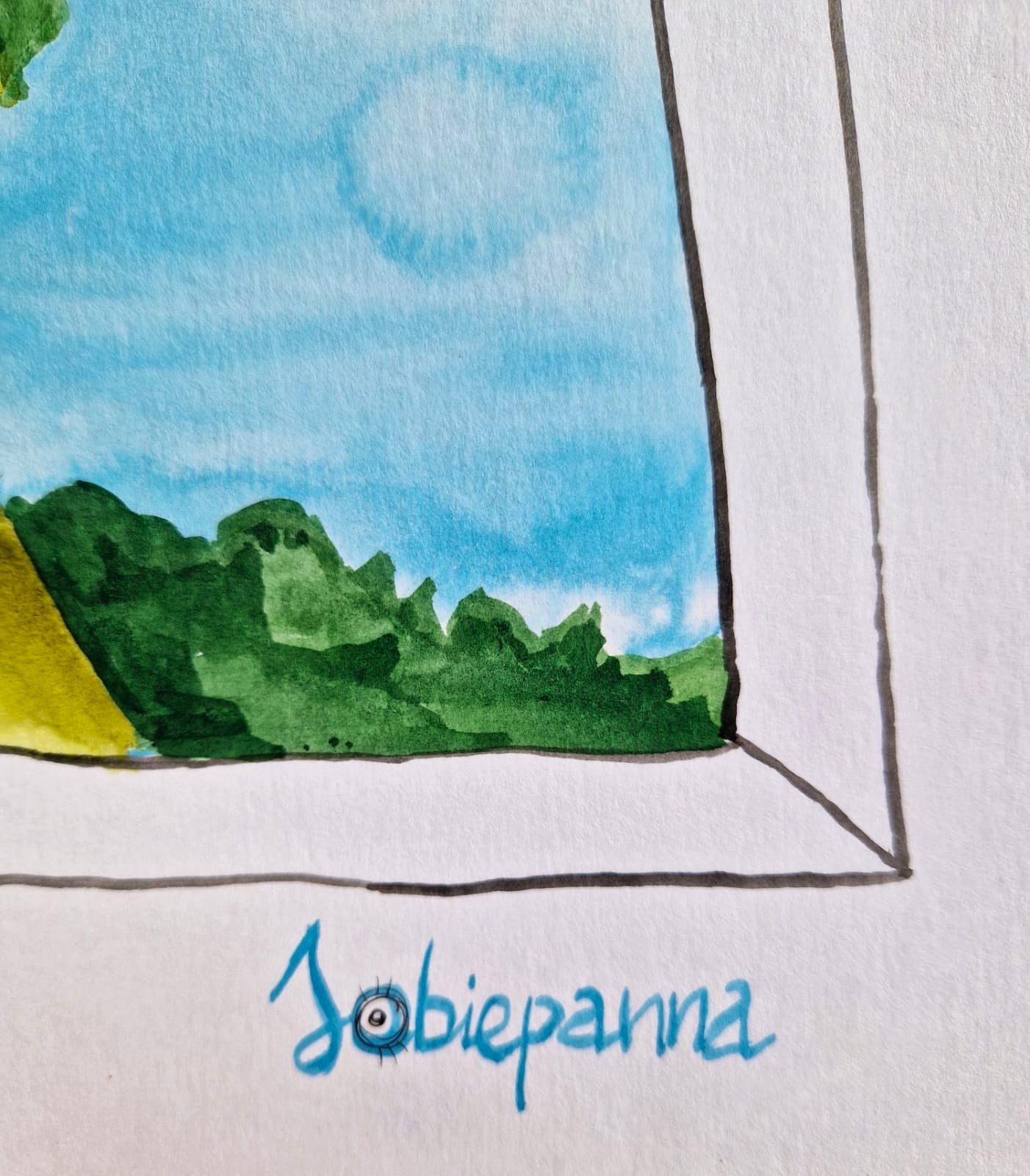 SOBIEPANNA - Ružový horizont (JEDINEČNÉ - Akvarel) (Bez rámu)