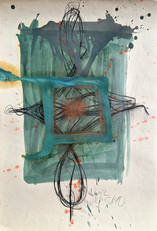 WOLF - L'Œil du Cyclone (Unframed), (UNIQUE - Lithograph + mixed media)
